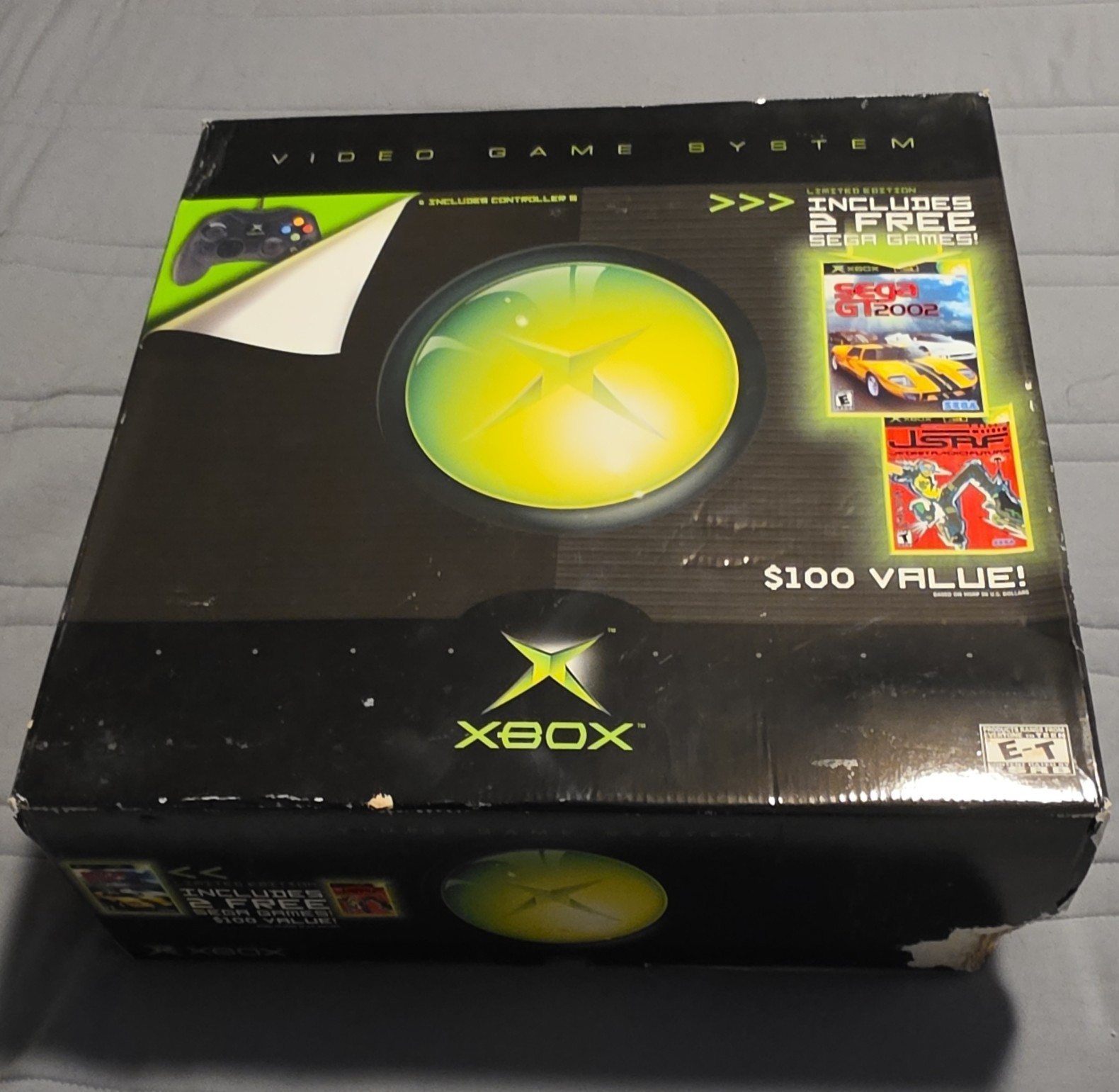 Microsoft Xbox Console 8GB Black/Green NTSC-U/C Composite RCA Internet Browsing