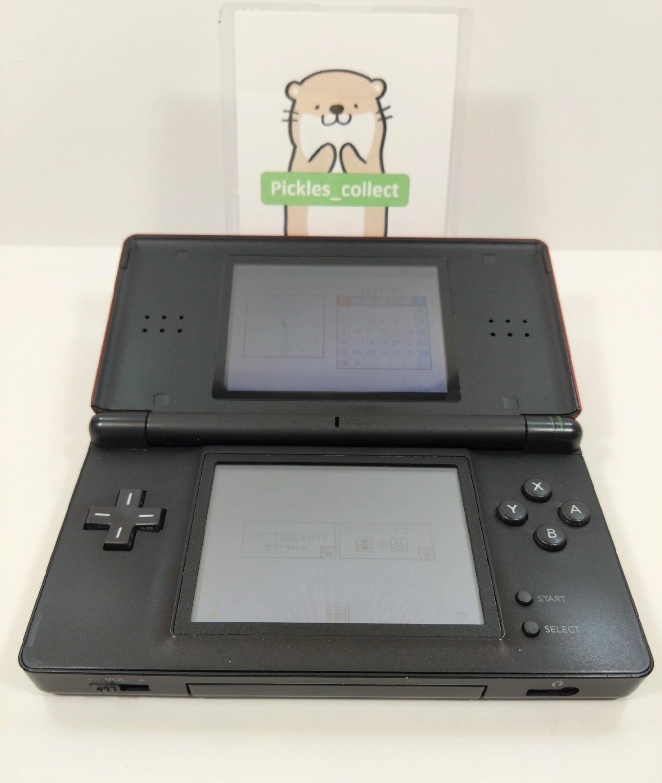 DS Lite Crimson Black USG-001 w/Box Tested Nintendo DS 0314D