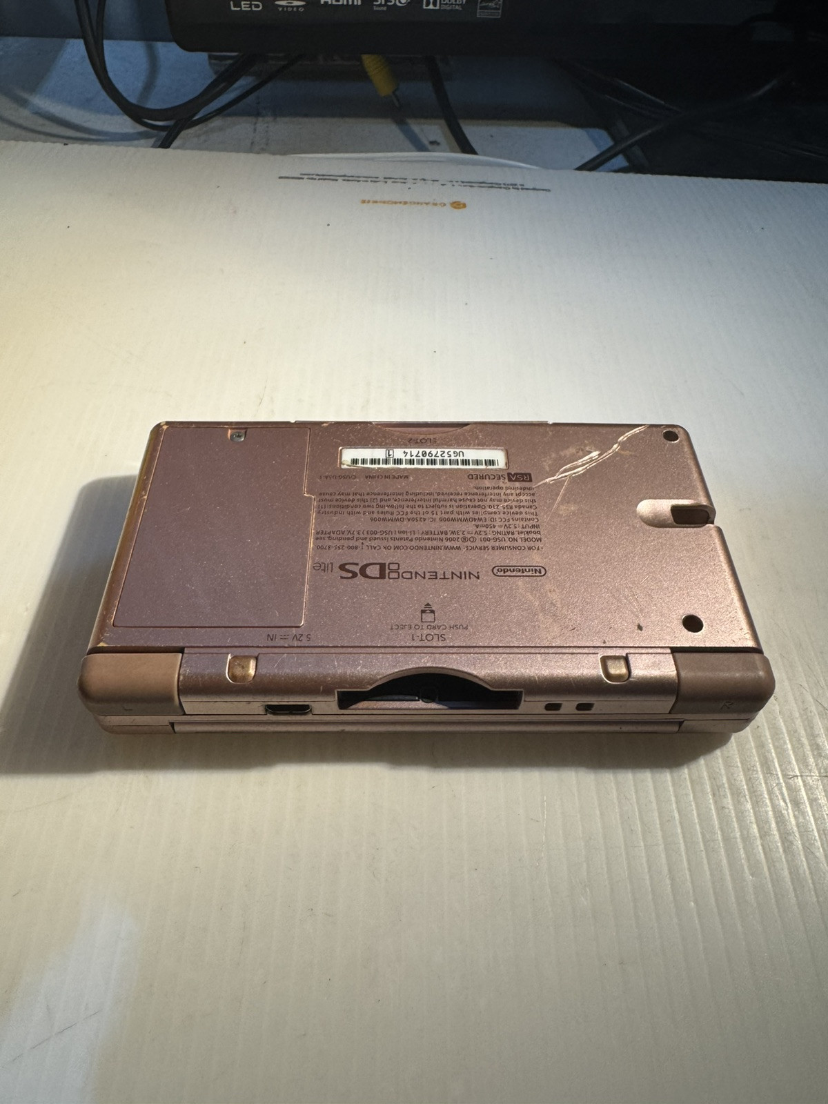 Nintendo DS Lite Video Game Console – Metallic Rose – Charger Included