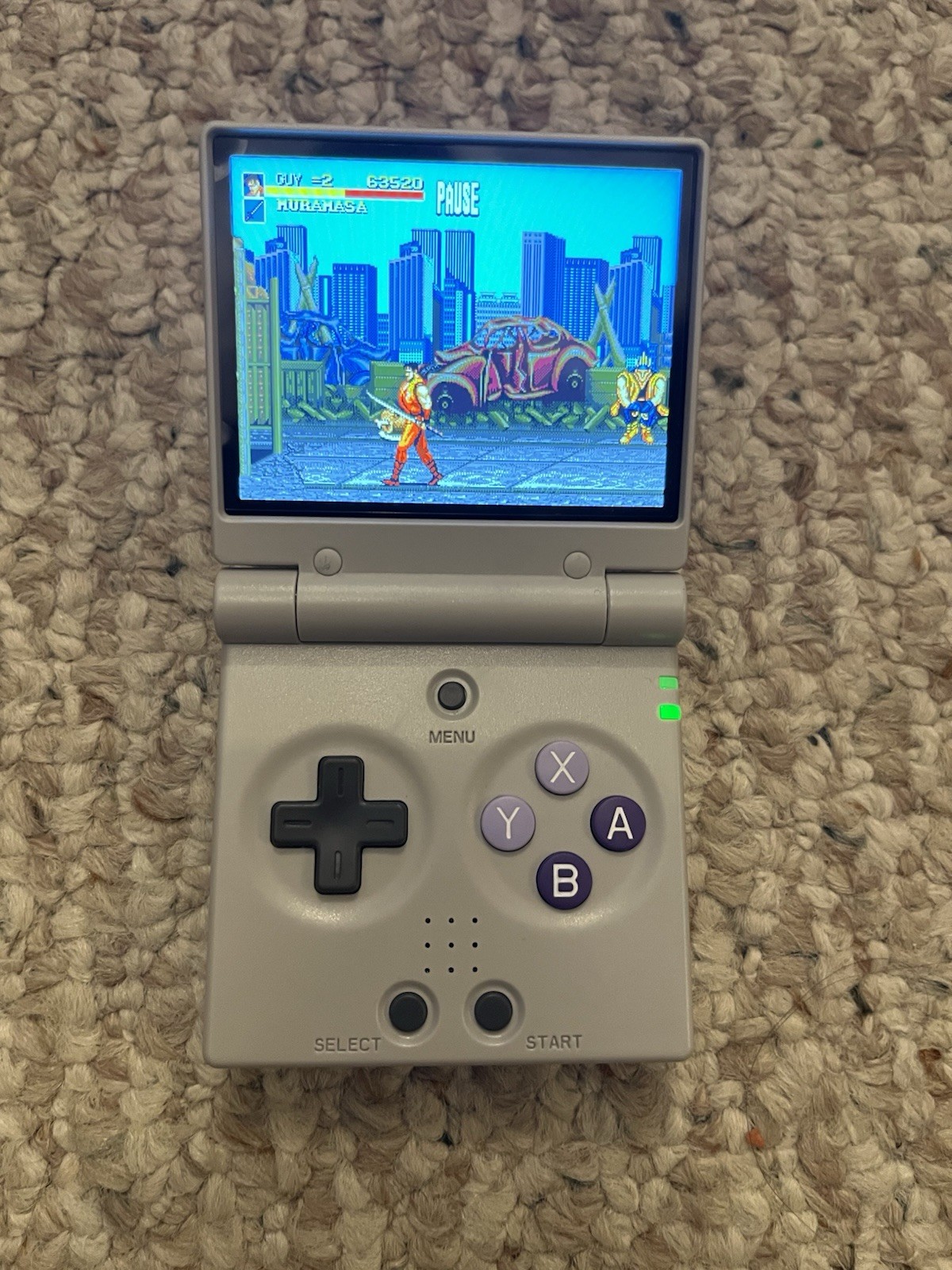 Miyoo Mini Flip Grey SNES Retro Gaming Handheld Console 64G New/Complete OnionOS