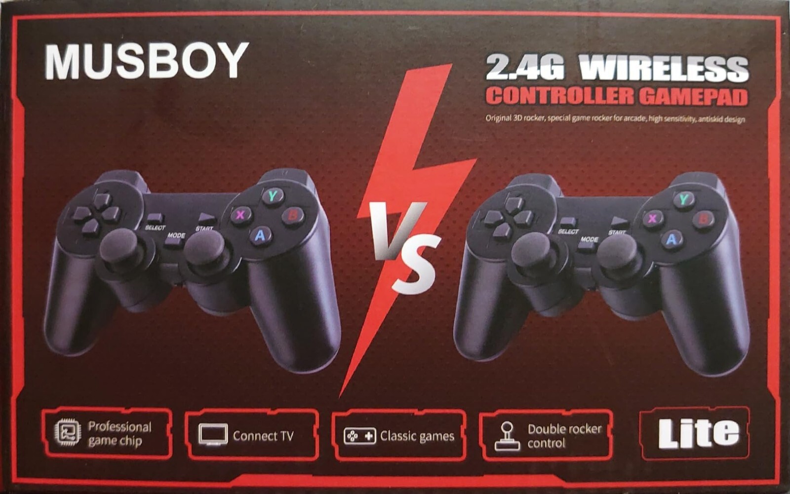Wireless Retro Game Console, Retro Game Stick with Built-in 9 Emulators