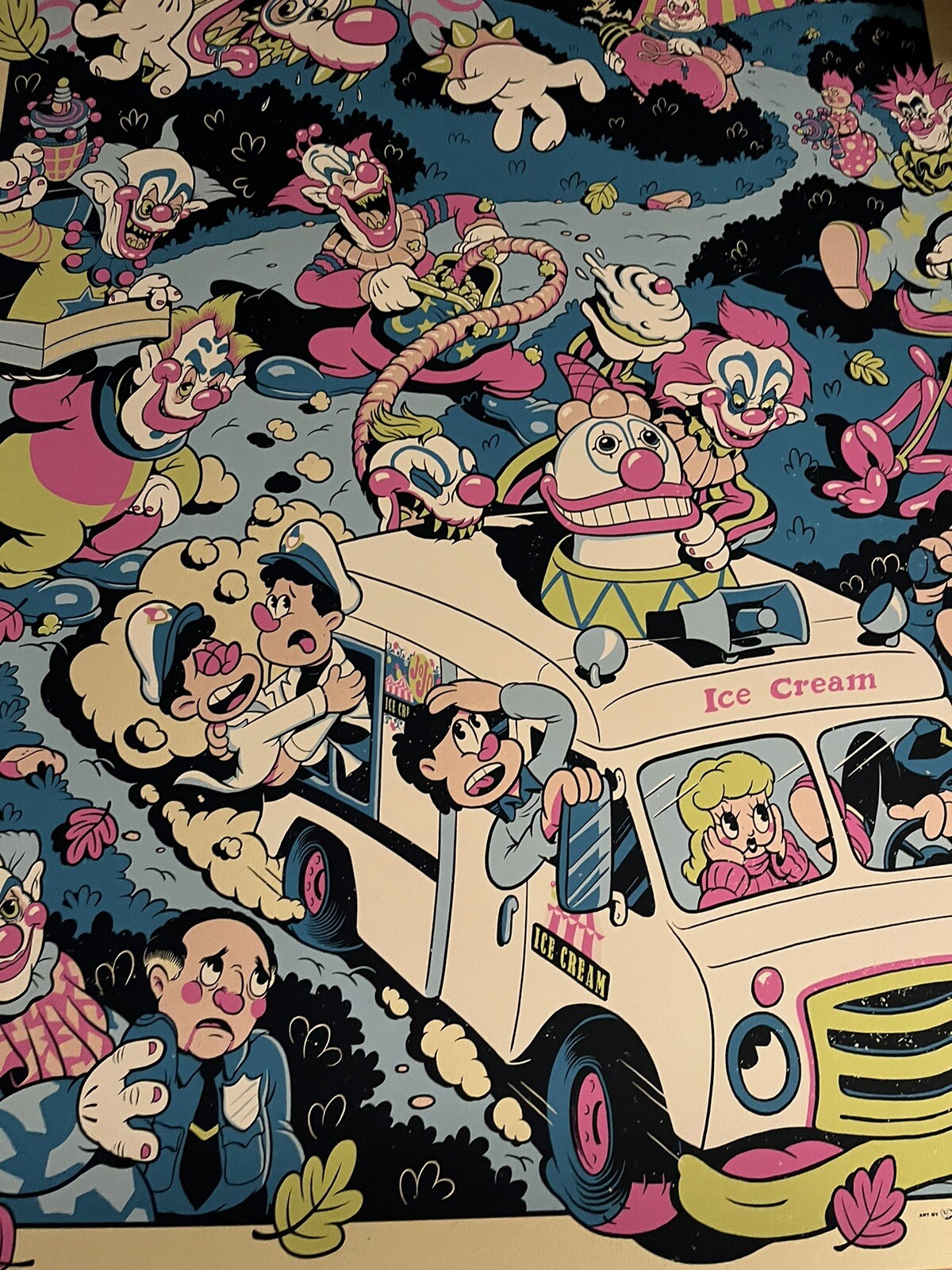 Killer Klowns from Outer Space Mondo Poster Lance Inkwell Film Cuphead Art Print