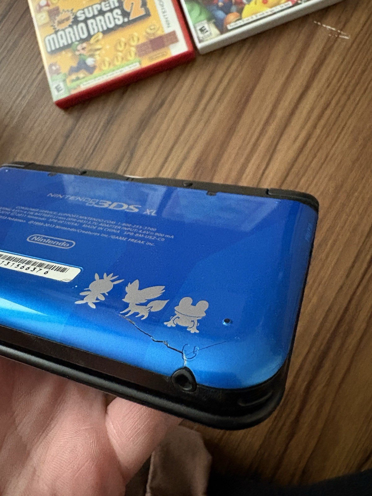 USA VERSION Nintendo 3DS XL Pokémon X & Y blue version Handheld System W/Charger