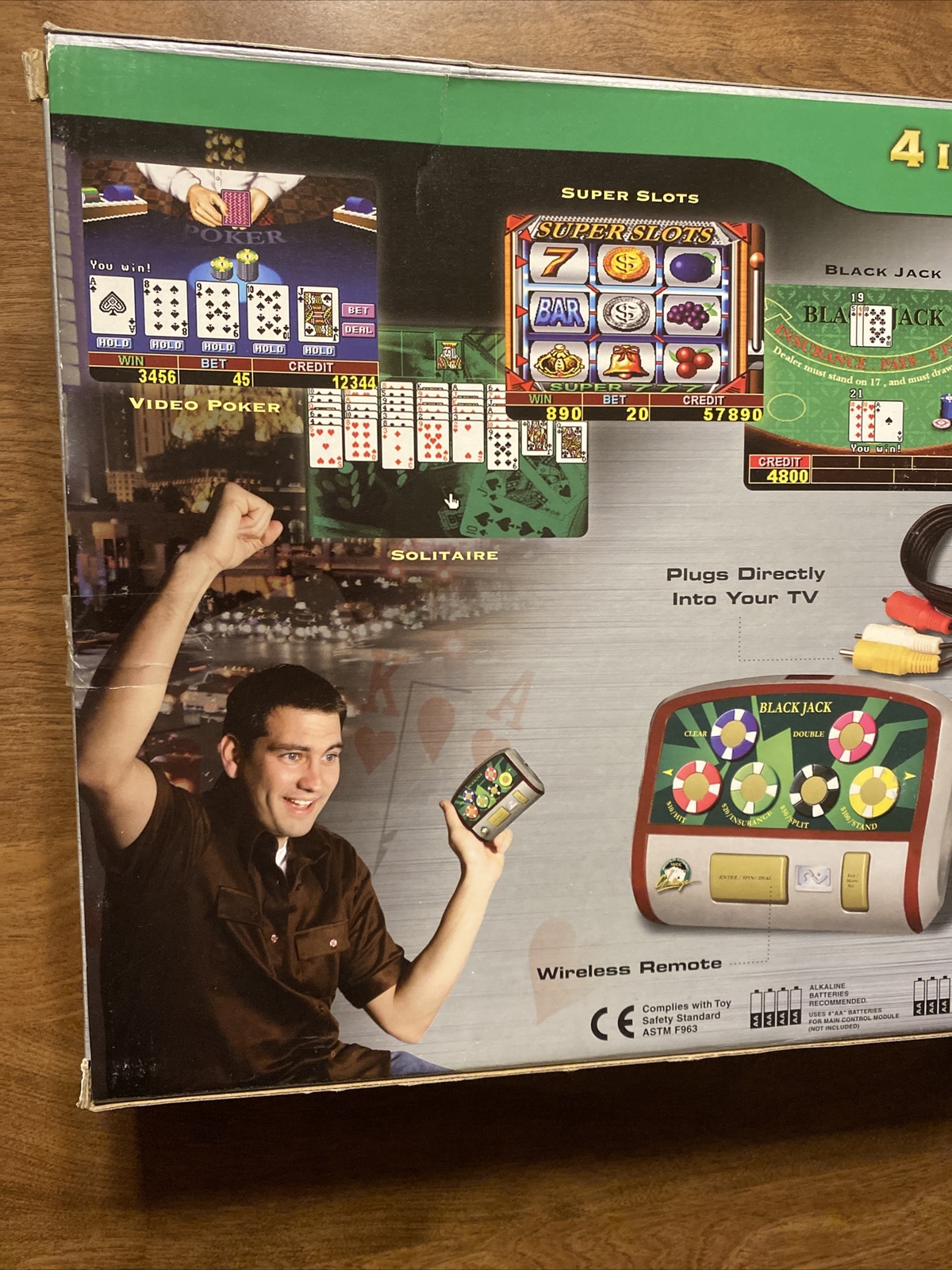 N-Vision 4 in 1 Casino Challenge Virtual TV Television Video Gaming System T1