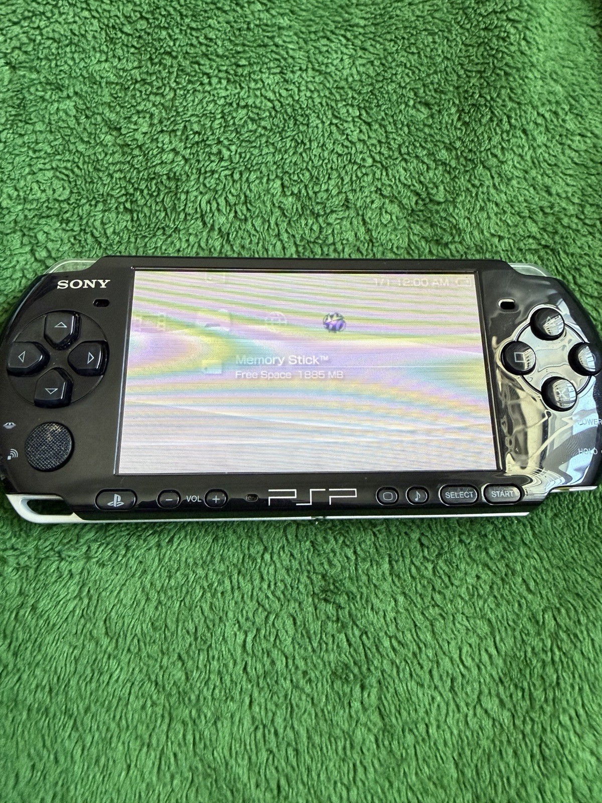 Sony PlayStation Portable PSP Handheld Console Black Missing Battery