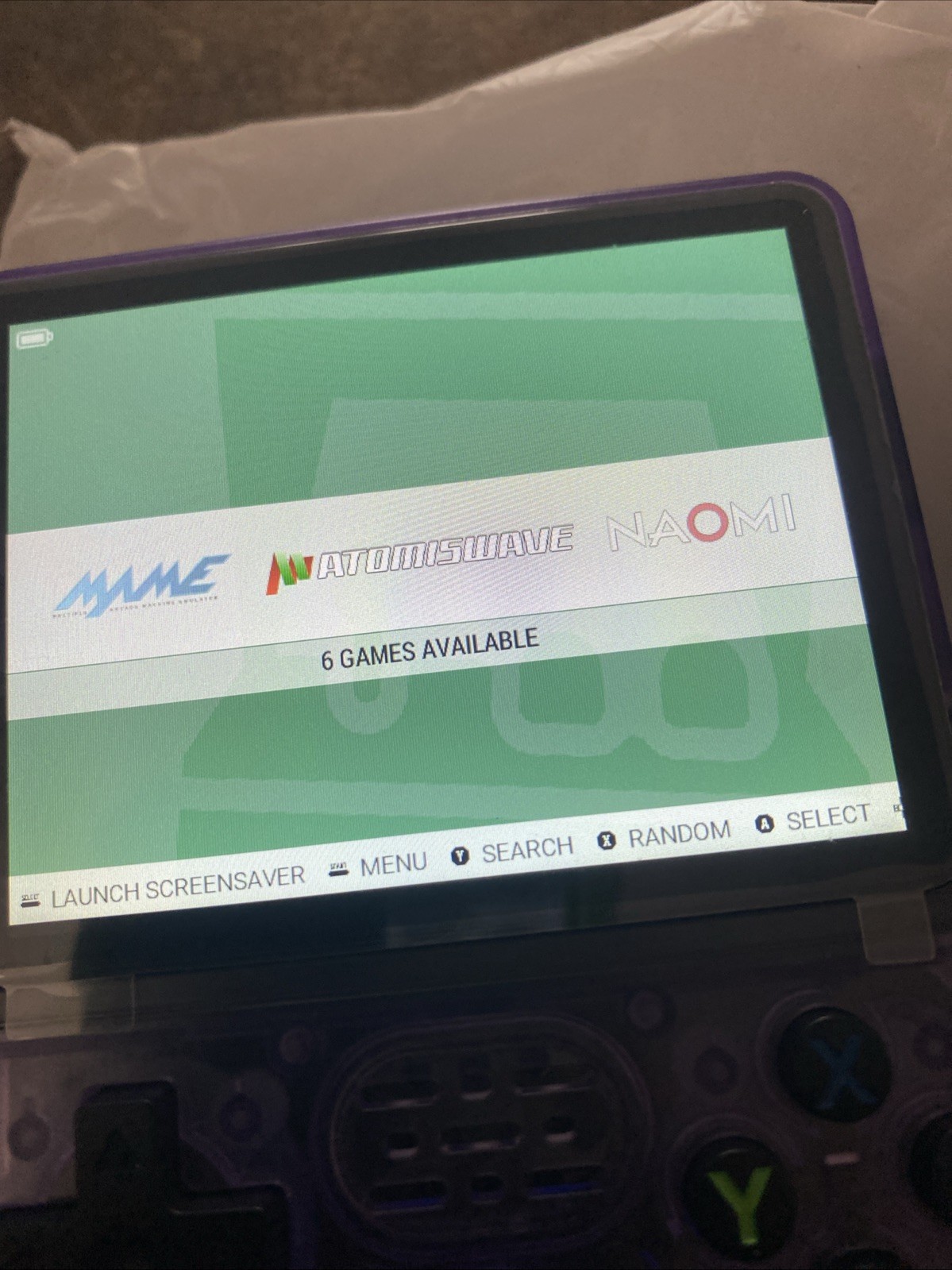 RK3326 Quad Core Handheld Game Console 128G With Built-in Games, Purple