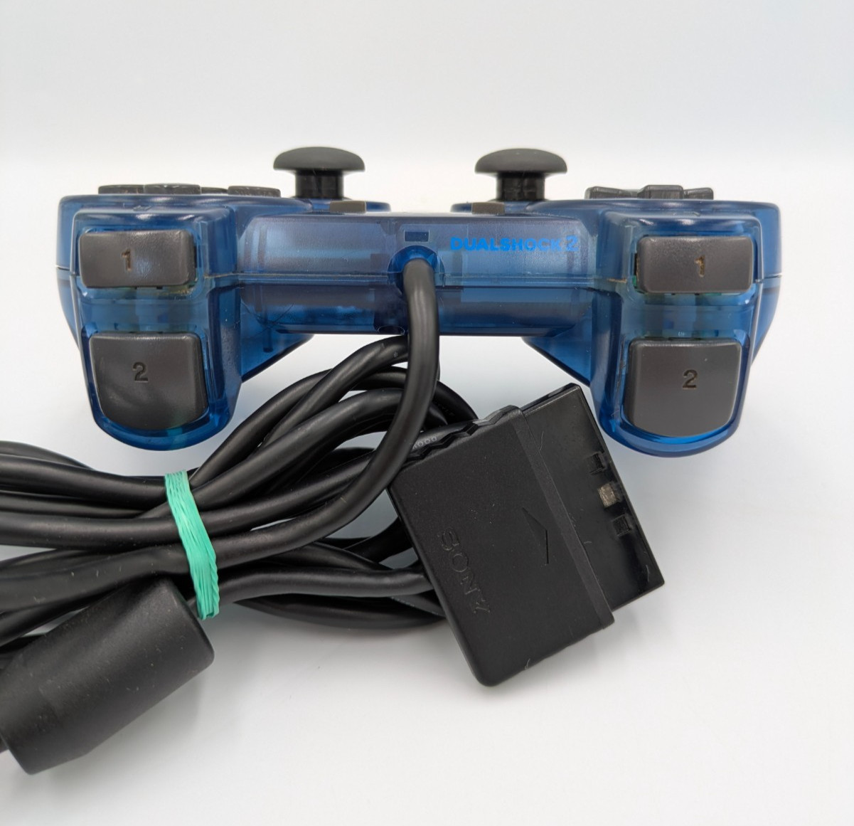 PS2 PlayStation 2 Console Ocean Blue SCPH-37000 Controller Japanese Tested