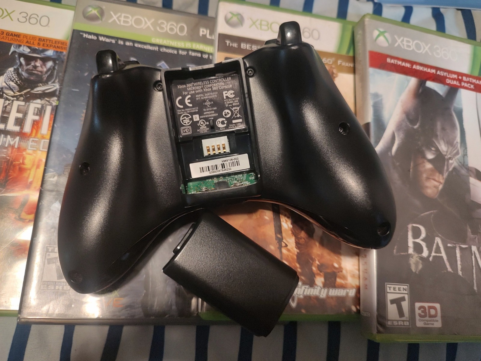Microsoft Xbox 360 E Console Model 1538 LOT 9 Game Bundle TESTED COMPLETE