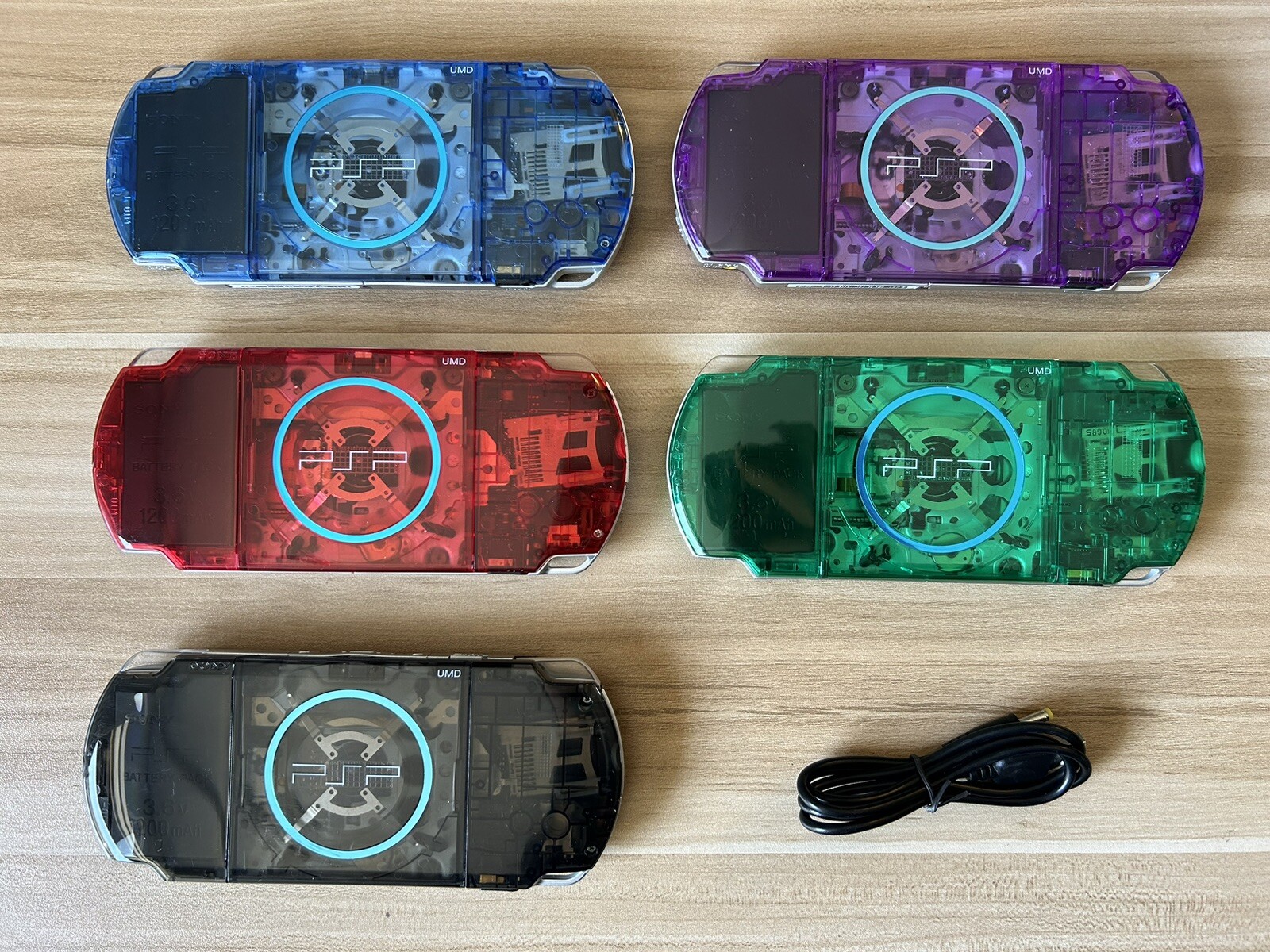 Sony PSP-3000 clear blue, purple, red, green, black FAST SHIPPING