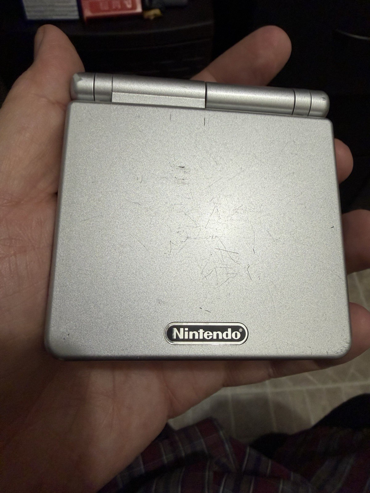 Nintendo Game Boy Advance SP Handheld System – Silver AGS 001