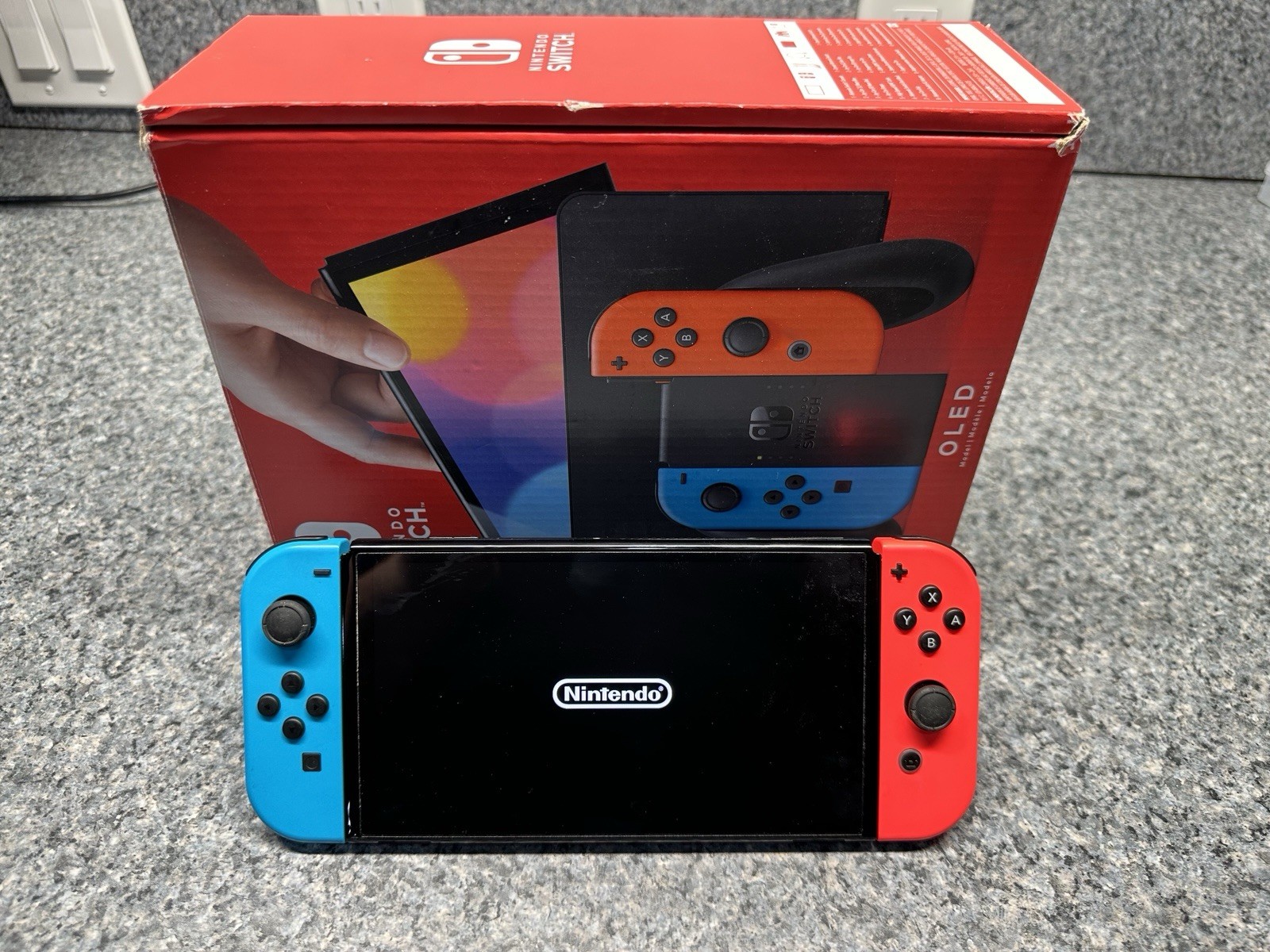 Nintendo – Switch OLED Handheld Console – 64GB Model: HEG-001 with B/R Joycon