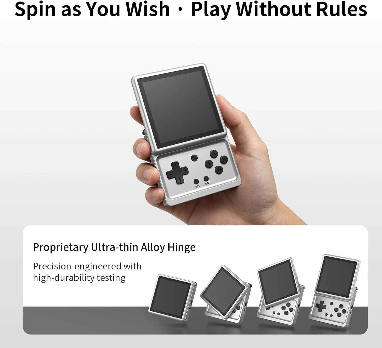 RG Rotate Retro Handheld Game Console, 3.5″ Swivel Screen Android Portable Pl…