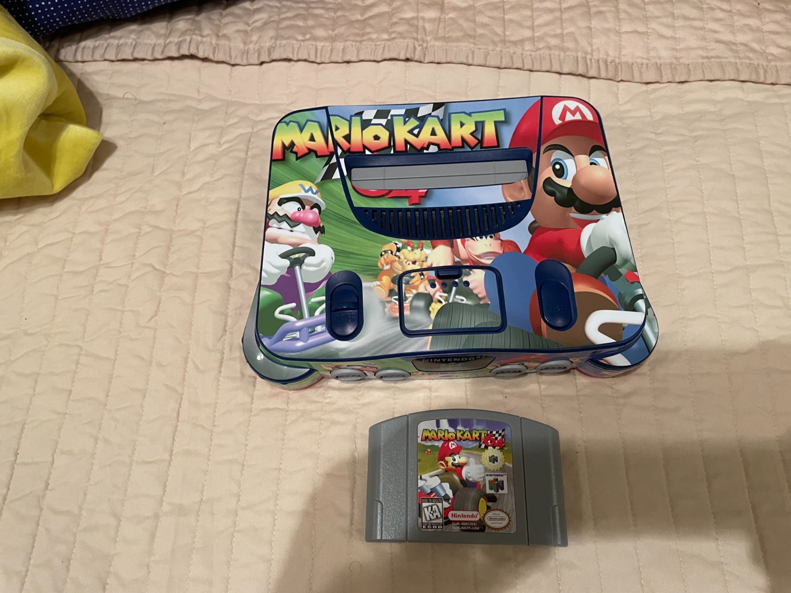 Nintendo 64 Console -Painted Blue/Light Blue/Red SuperMario Kart 3d Decals
