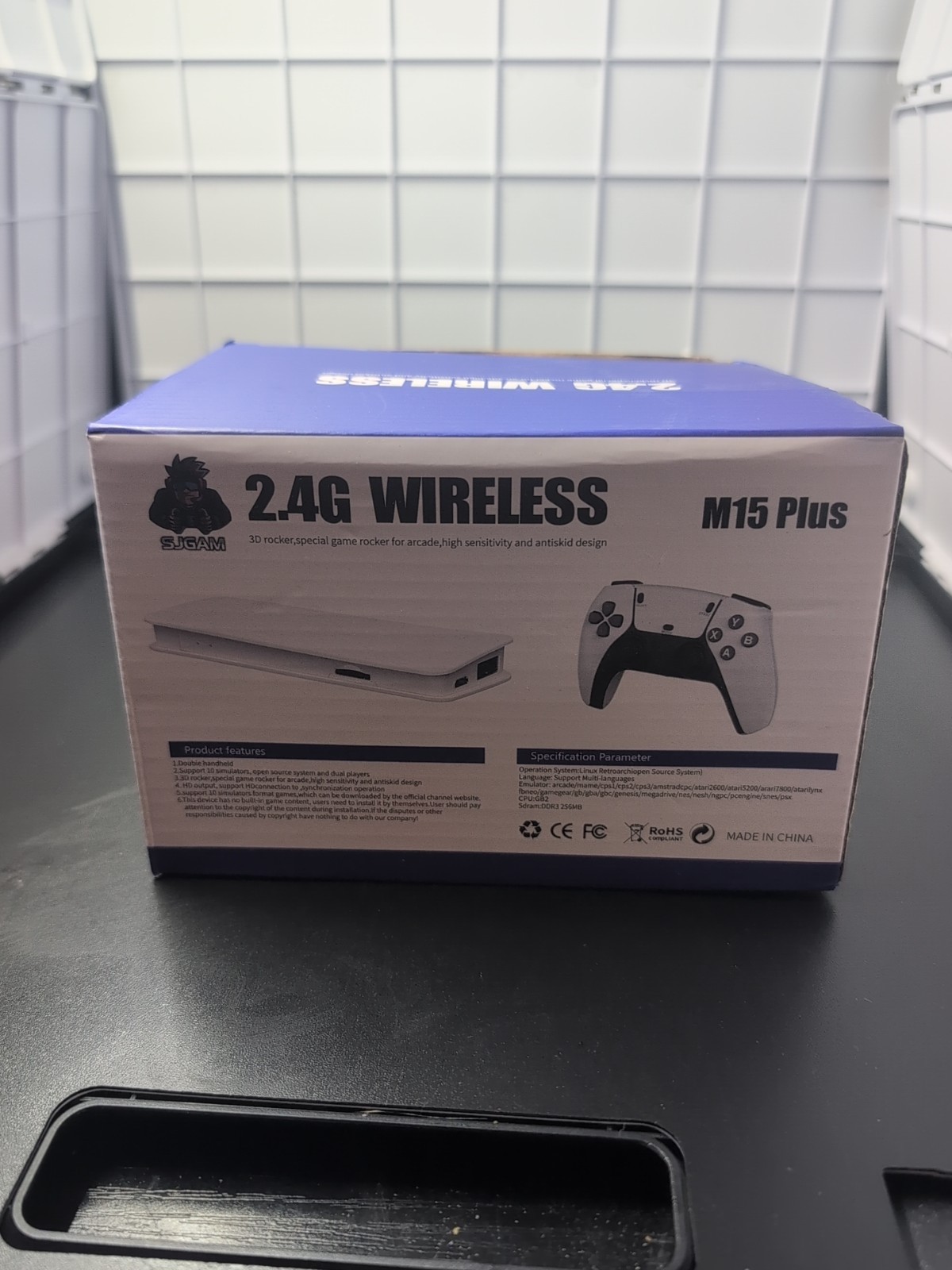 SJGAM M15 Plus Retro Video Game Console White 4K HDMI 2.4G Wireless Controllers