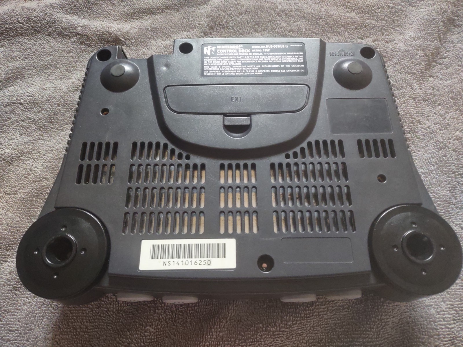Nintendo 64 Charcoal Gray N64 Console Only NO JUMPER PAK – Untested