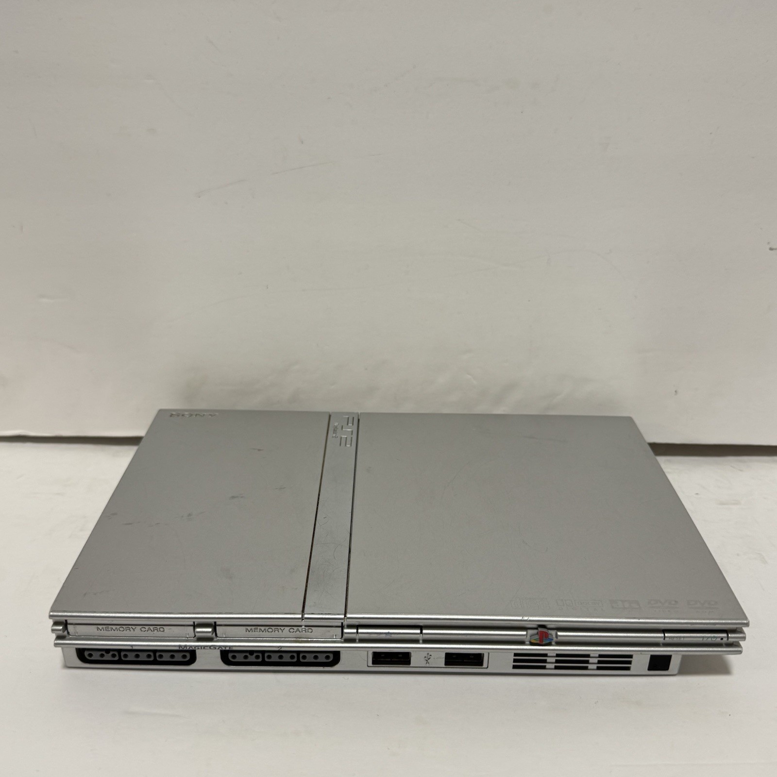 Sony PS2 Slim Silver SCPH-77001 Console W/ Av Cable And Game