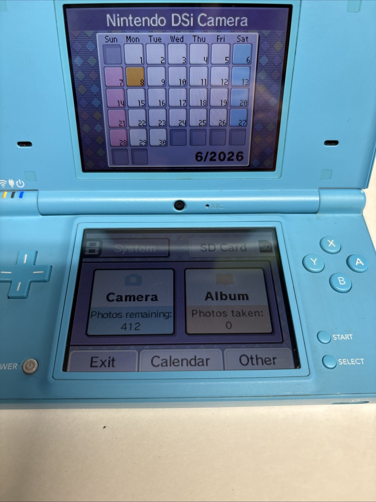 Nintendo DSi Handheld Game Console TWL-001 Teal Blue No Charger Or Stylus Tested