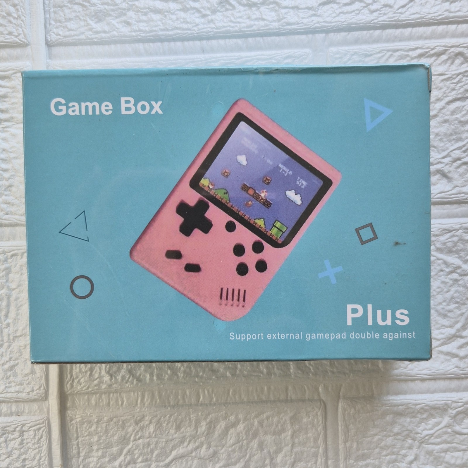 Game Box Plus Handheld Console – Retro Gaming System w/ Preloaded Games – Pink