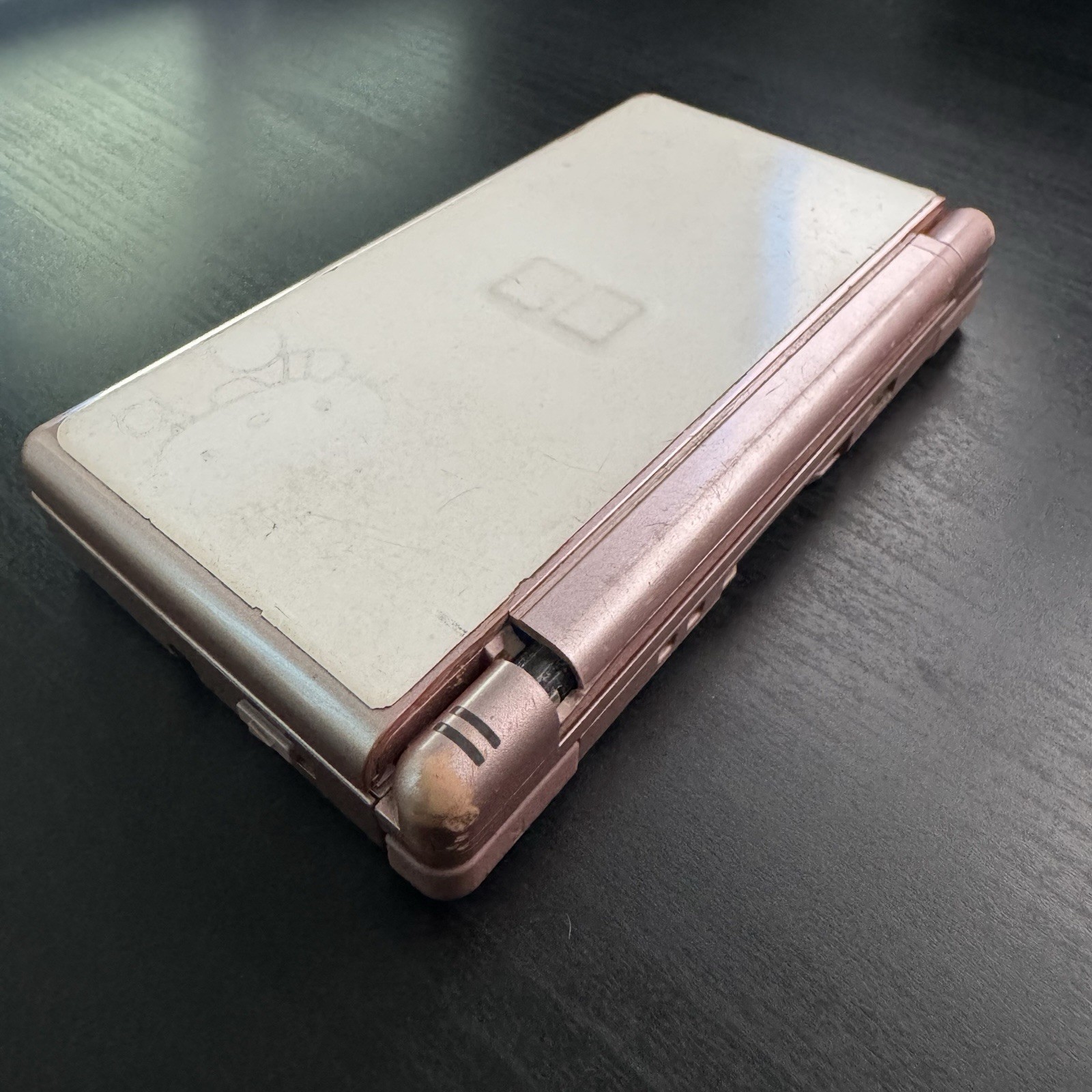 Nintendo DS Lite Video Game Console Broken Hinge – Metallic Rose With 5 Games