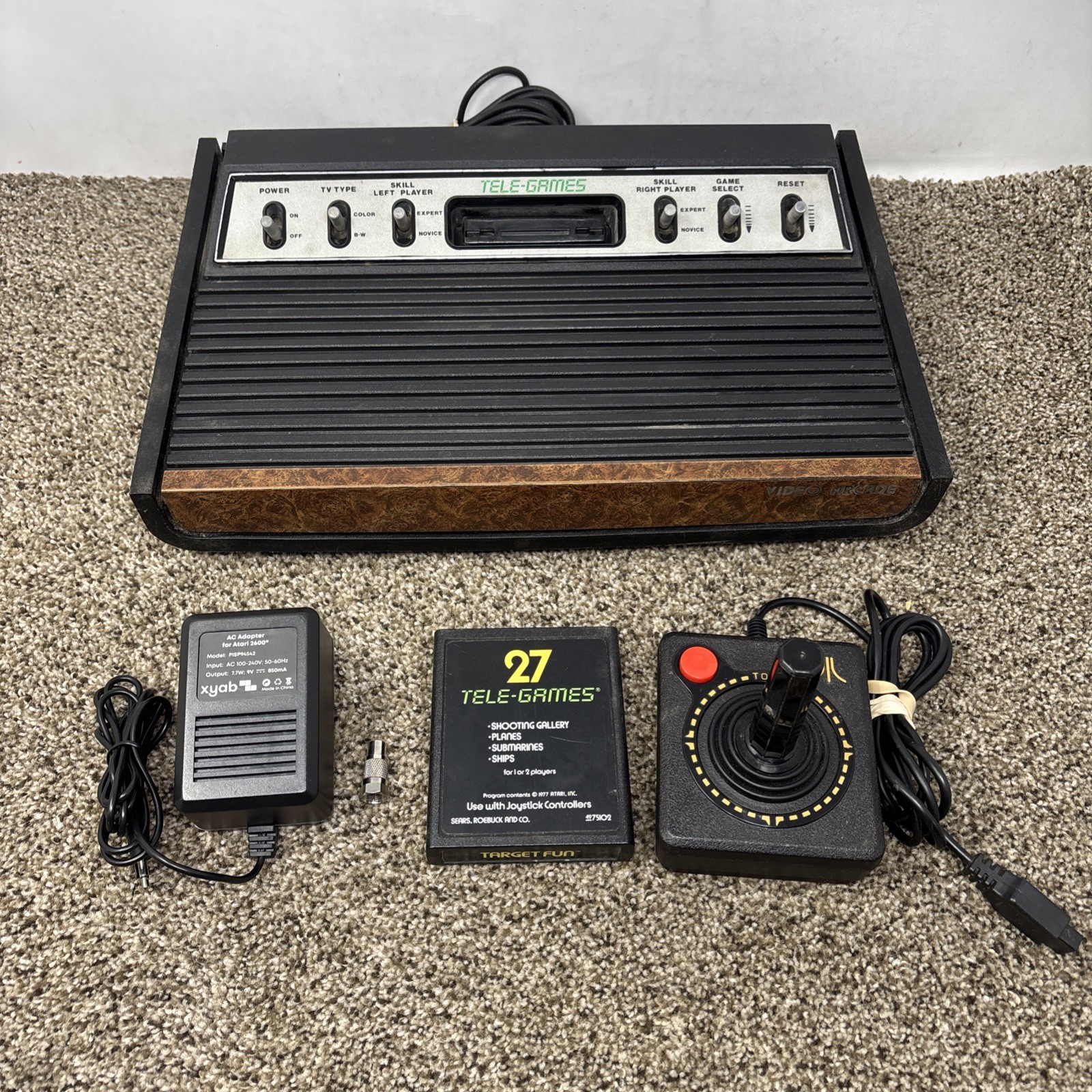 Atari CX2600 ‘Heavy Sixer’ Six Switch Console SEARS Sunnyvale RARE 2600 WORKING