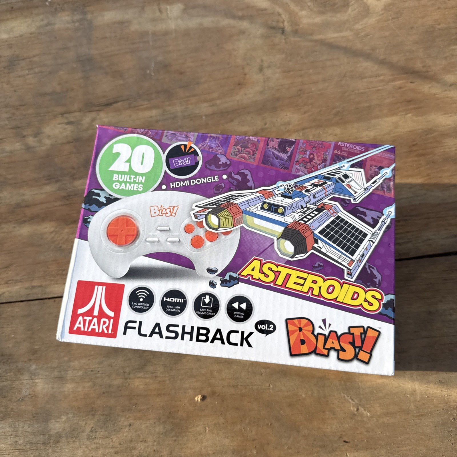AtGames Atari Flashback Blast! Vol. 2 Retro Gaming Console – Purple