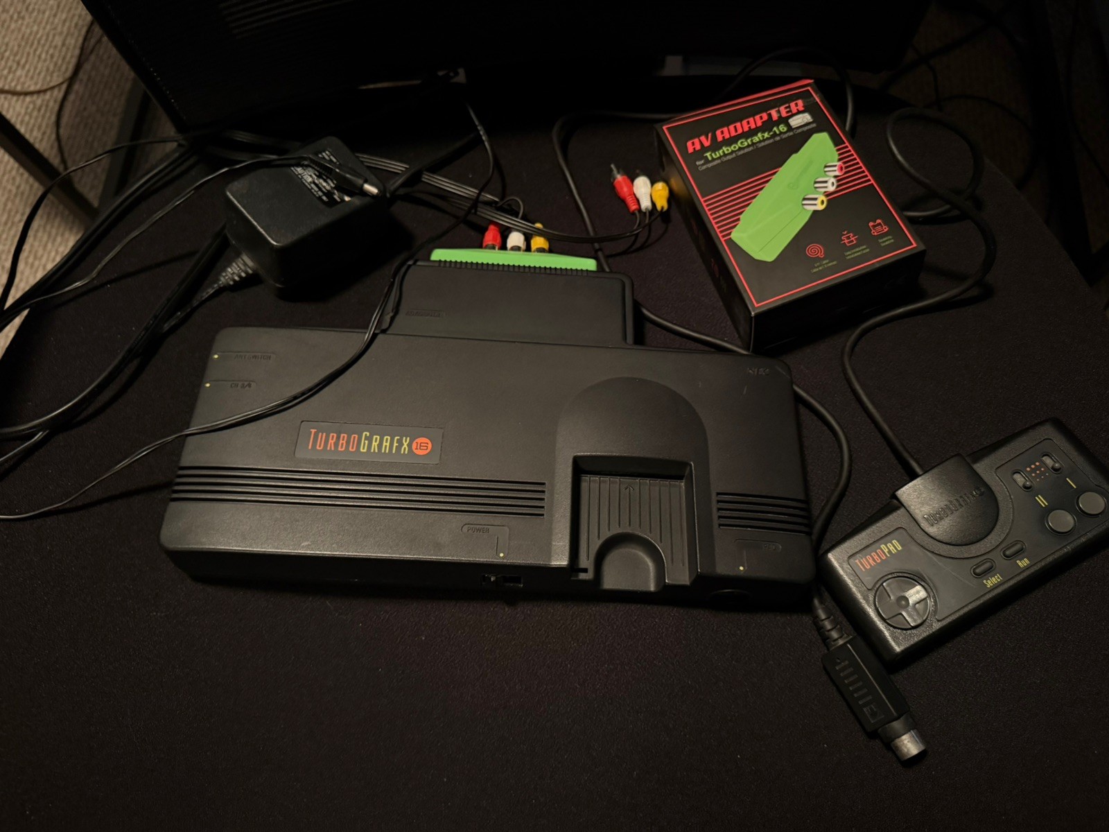 NEC TurboGrafx-16 Console w OEM Controller and Composite Booster PSU