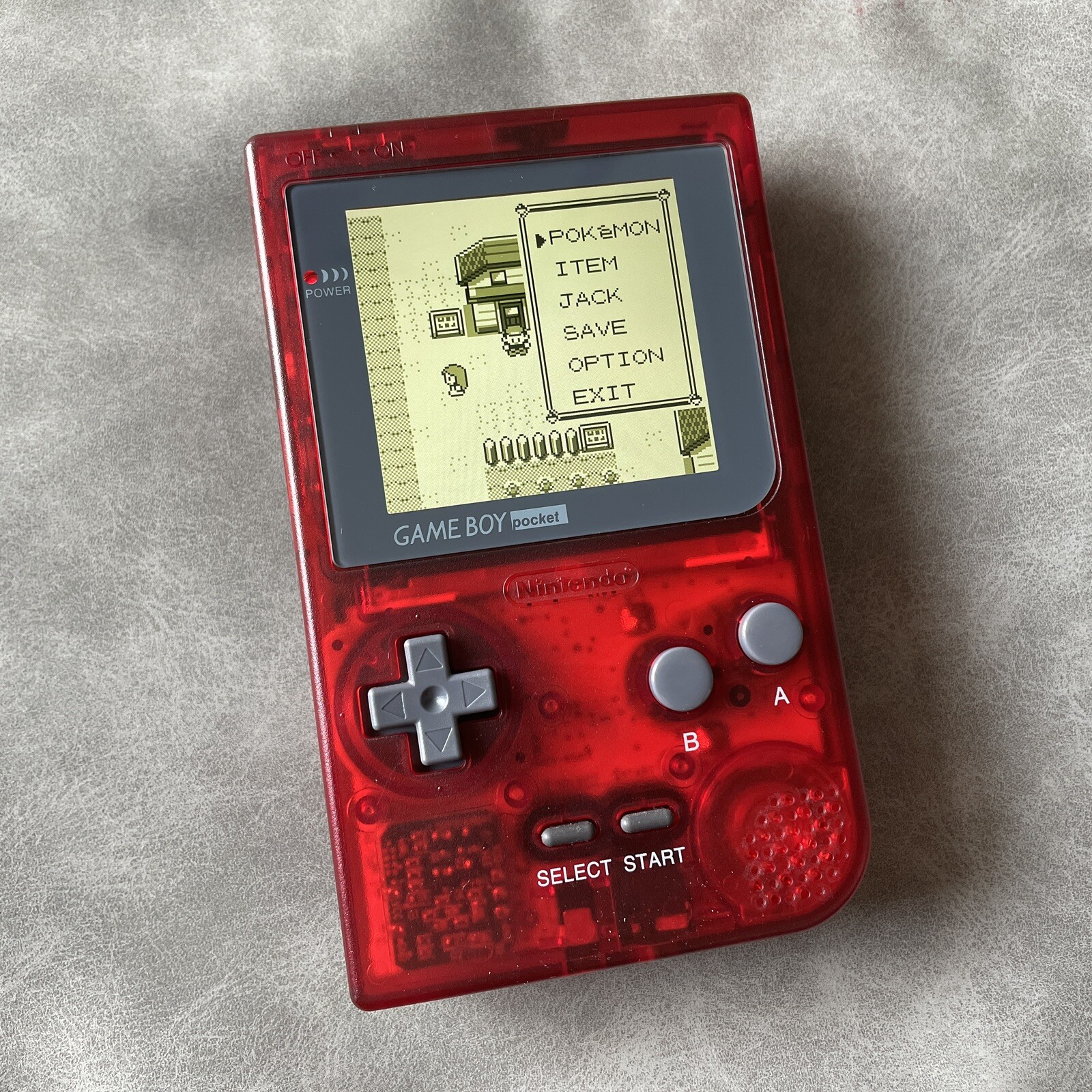 Nintendo Game Boy Pocket IPS screen red rosy 36 colour HD highlight