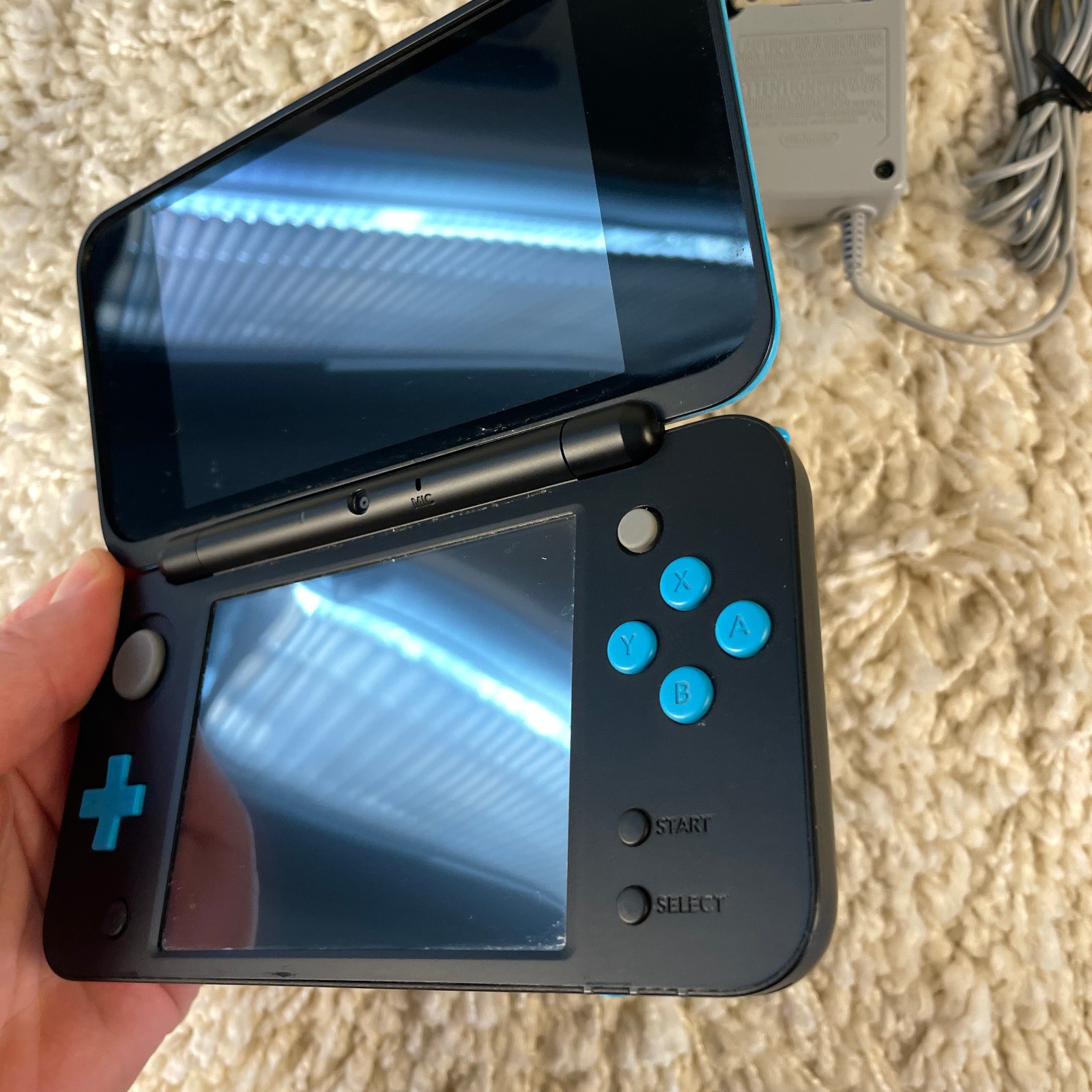 Nintendo 2DS XL Black Turqoise Handheld Console System JAN-001 Tested