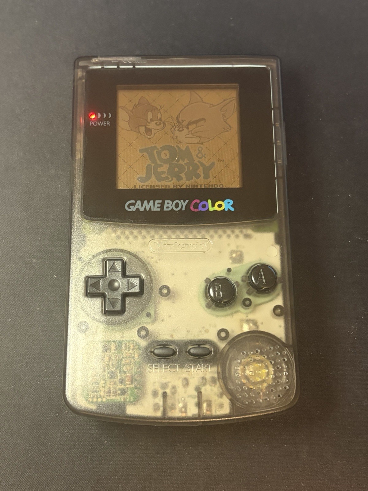 Gameboy Color Clear Black Handheld Tested & Working