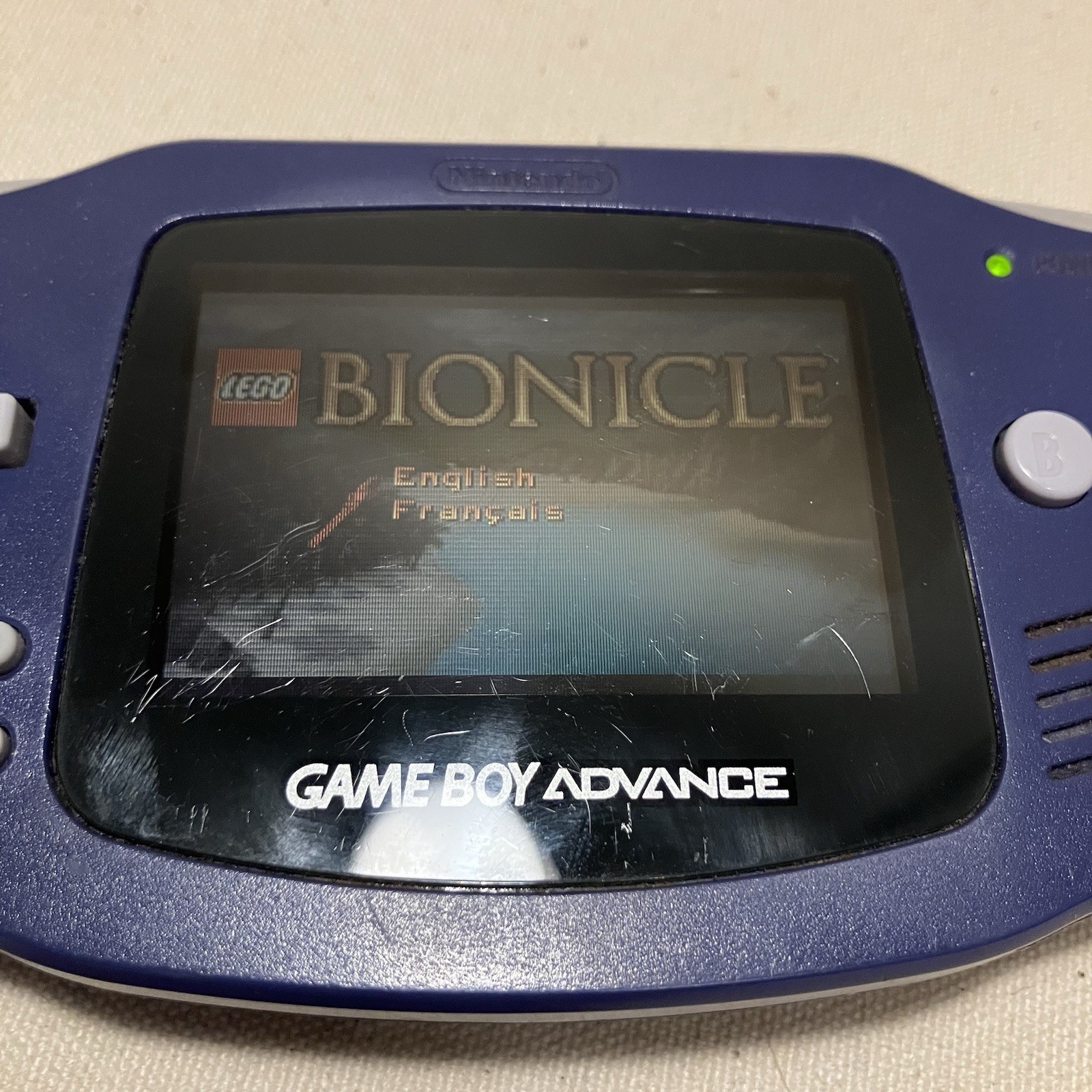 Nintendo Gameboy Advance Handheld Console AGB-001 Indigo Bundle 18 Games & More