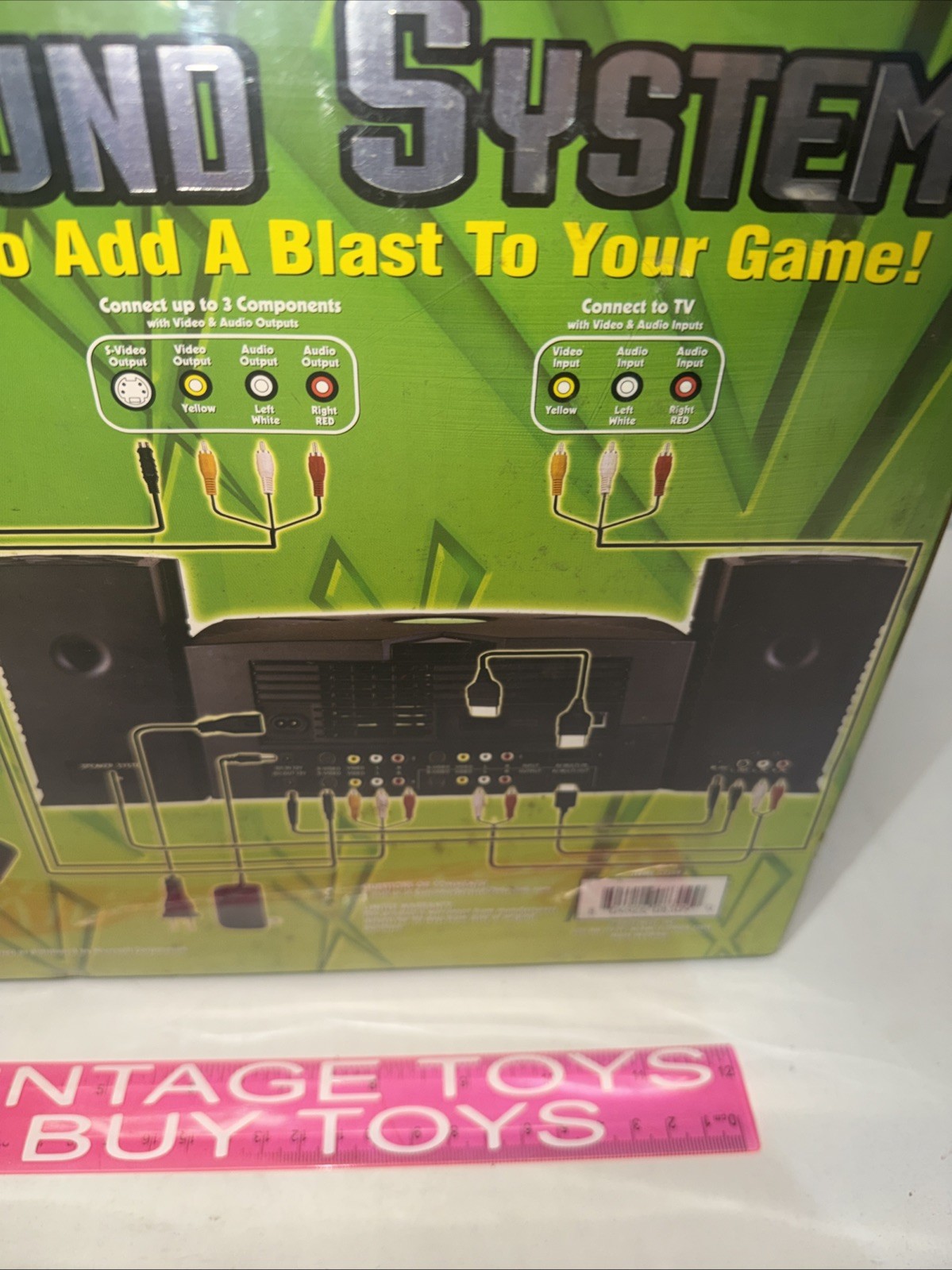 Original Intec Game Sound System For Xbox Stereo Speakers & AV Selector NEW 🔥