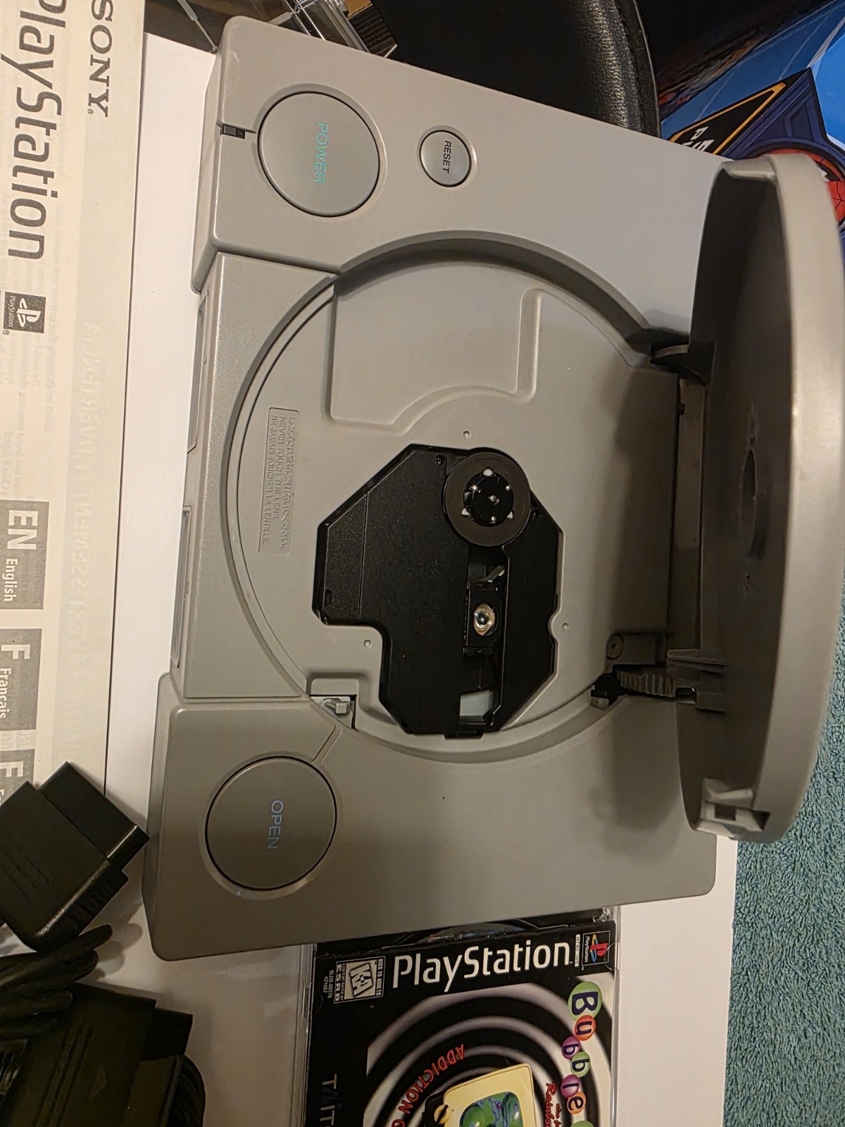 Sony PlayStation 1 Lot One Console One Game And Two Controllers See Description