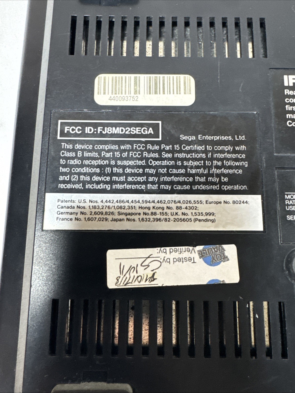 Sega Genesis Model 2 VA 1 MK-1631 (Console Only) – Tesed Working