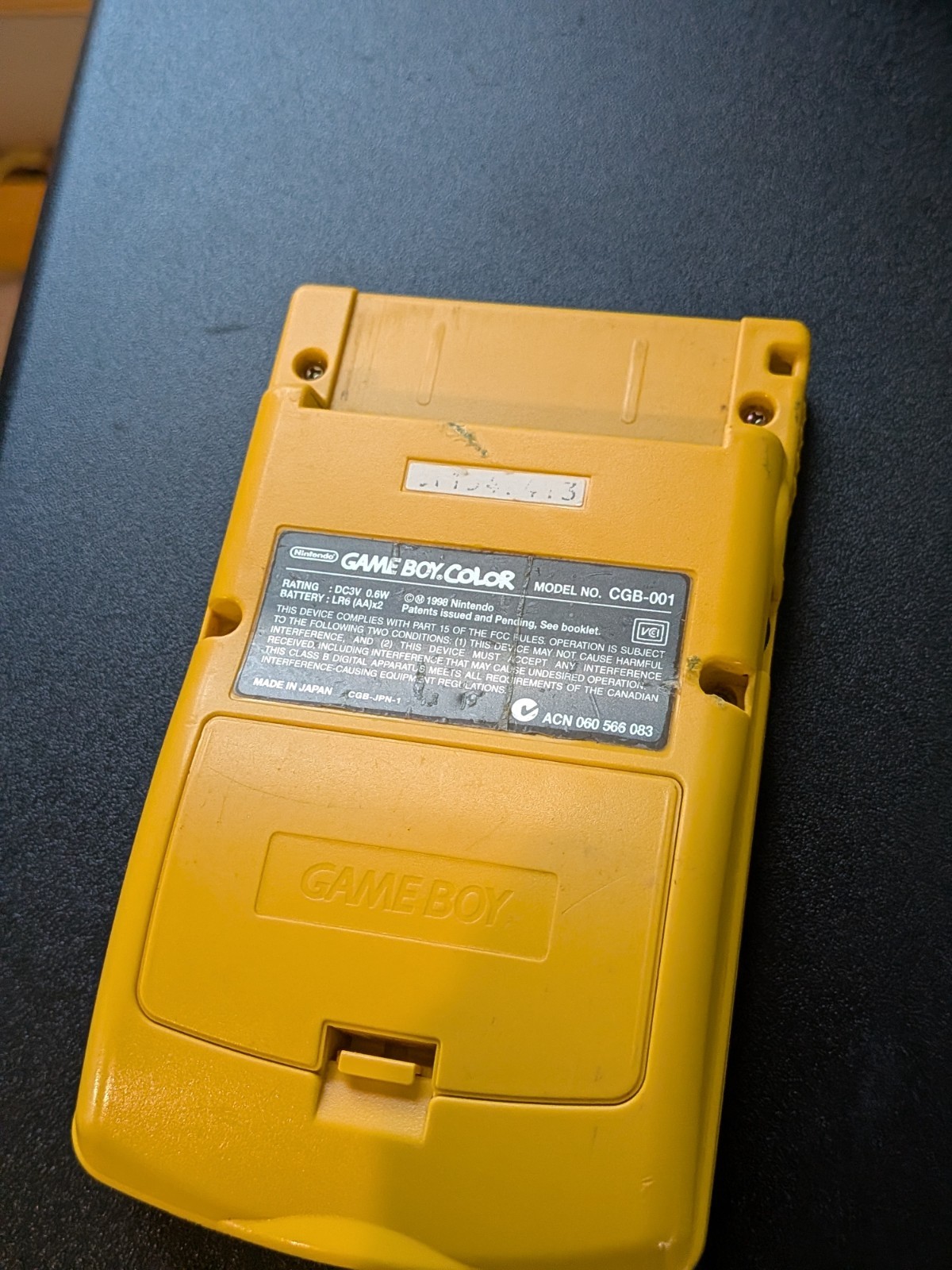 100% Original Nintendo Game Boy Color Yellow OEM GBC Handheld 1 YEAR WARRANTY
