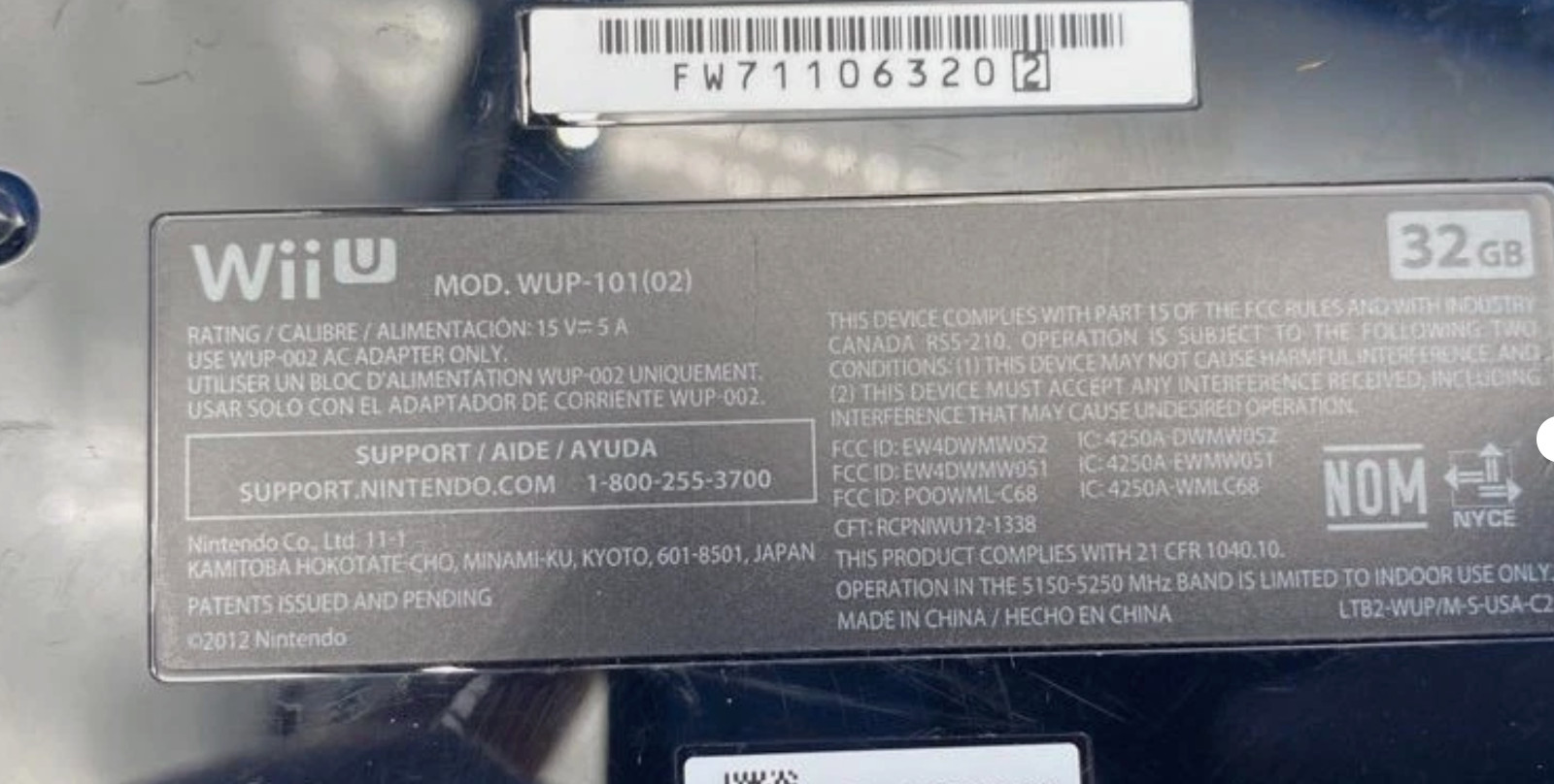 Nintendo Wii U 32GB Model WUP-101(02) Video Game Console Bundle – Tested & Reset