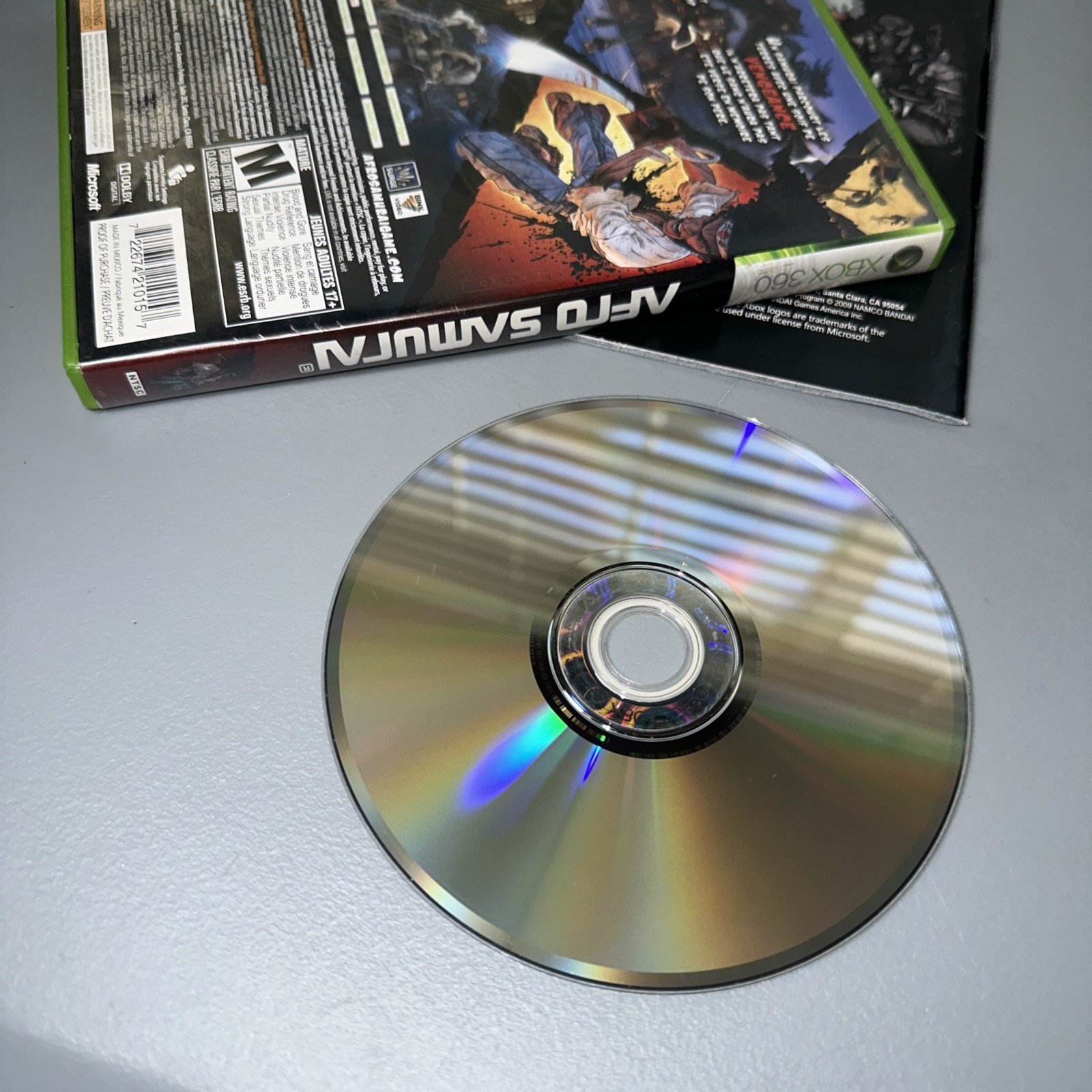Afro Samurai (Microsoft Xbox 360, 2009) CIB Complete Tested Clean Disc