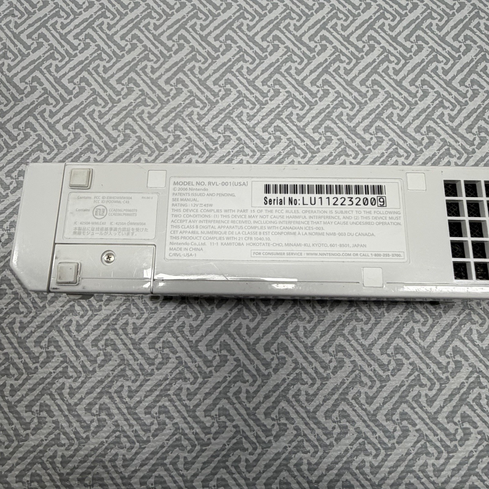 Nintendo Wii RVL-001 512 MB Home Console – White For Parts Or Repairs AS IS!!