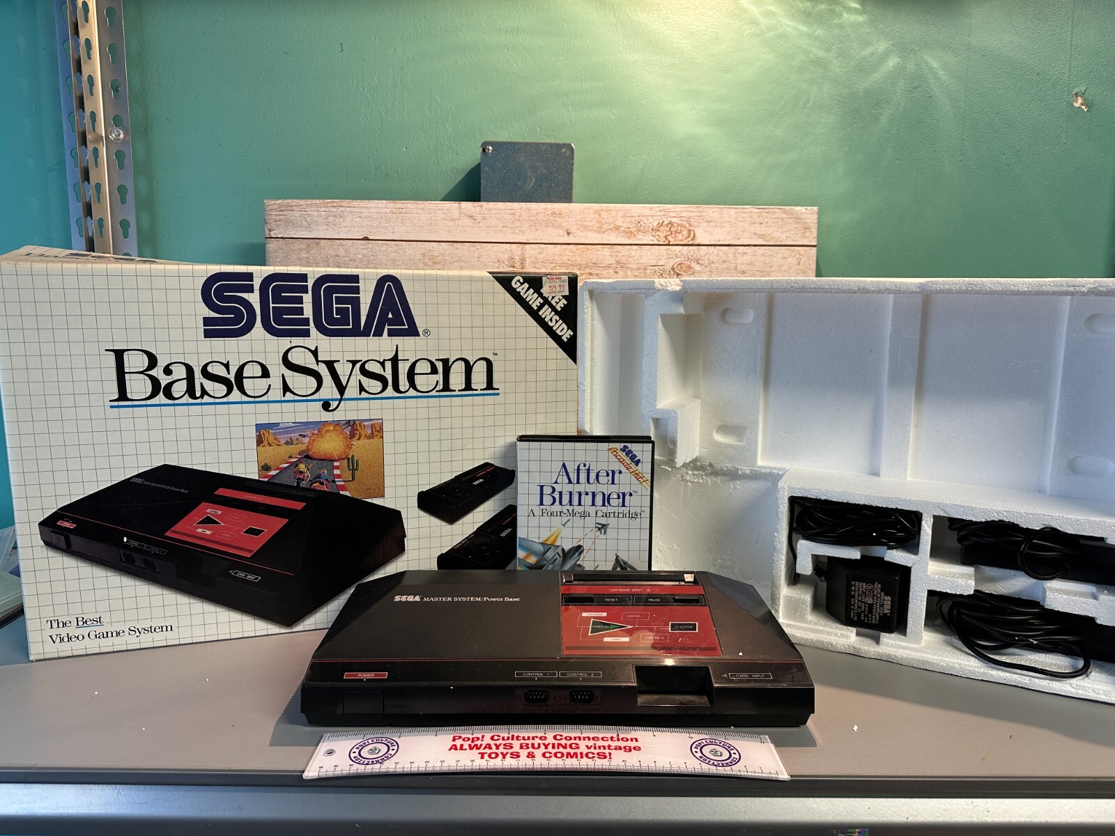 1988 Sega Master System Console In The Box With Game Clean Inv-1213