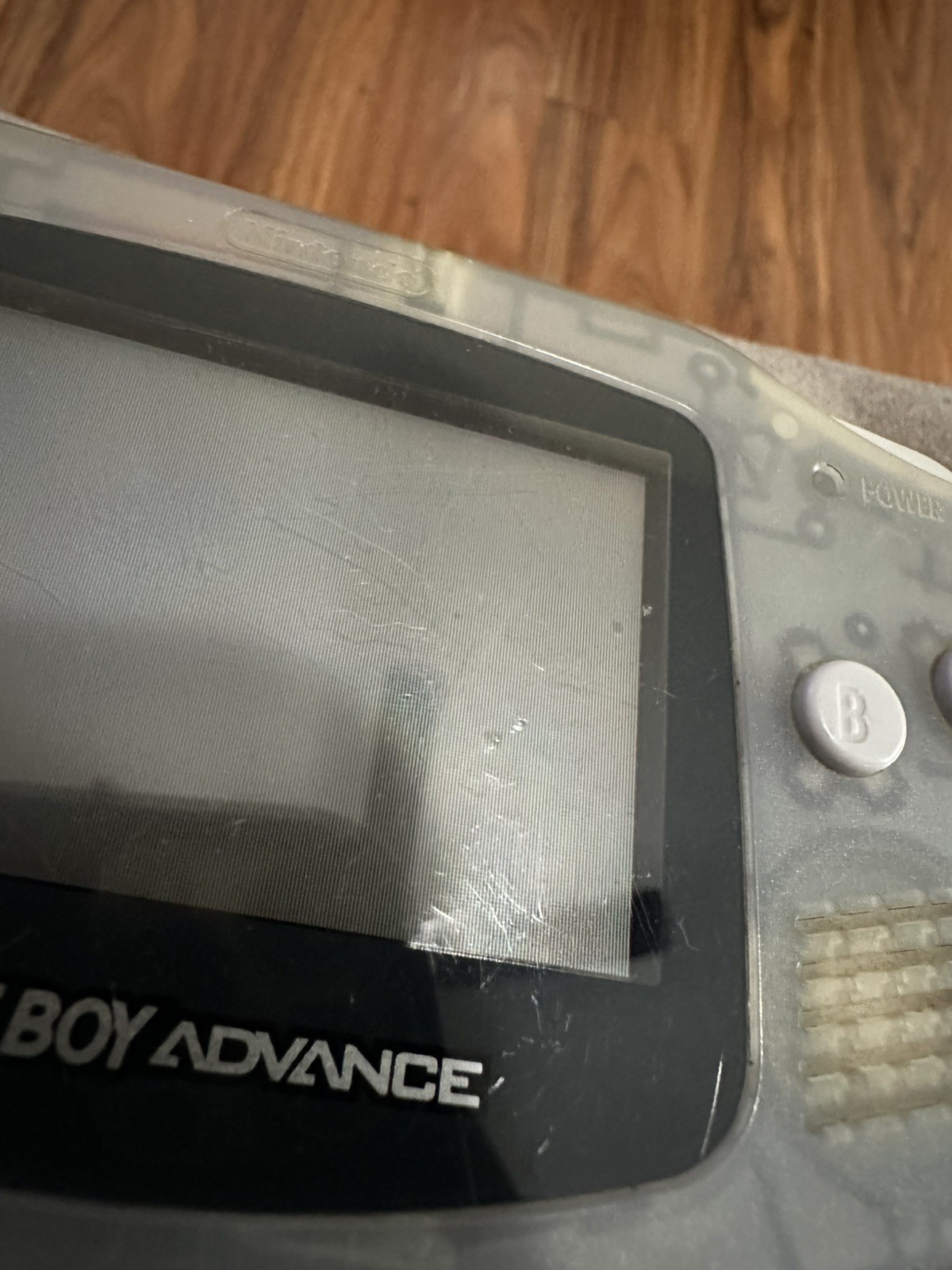 Nintendo Game Boy Advance AGB-001- Clear Glacier- Tested!