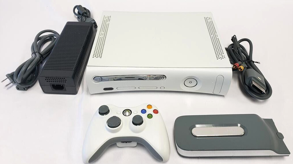 Microsoft XBox 360 Core Matte White Video Game Console Gaming System 20GB HD