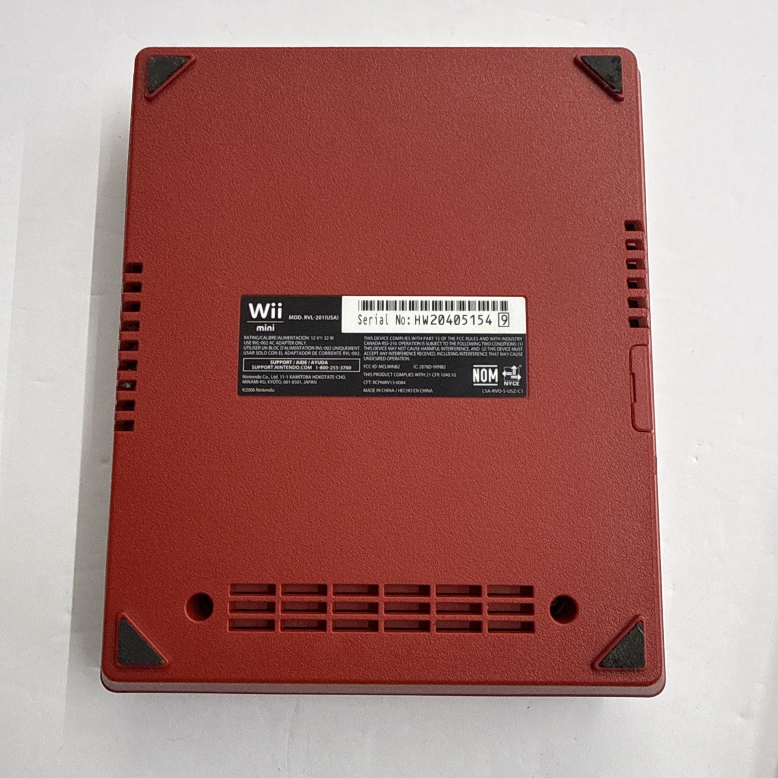 Wii – Nintendo Wii Mini Black Red Video Game Console Tested Working #2945