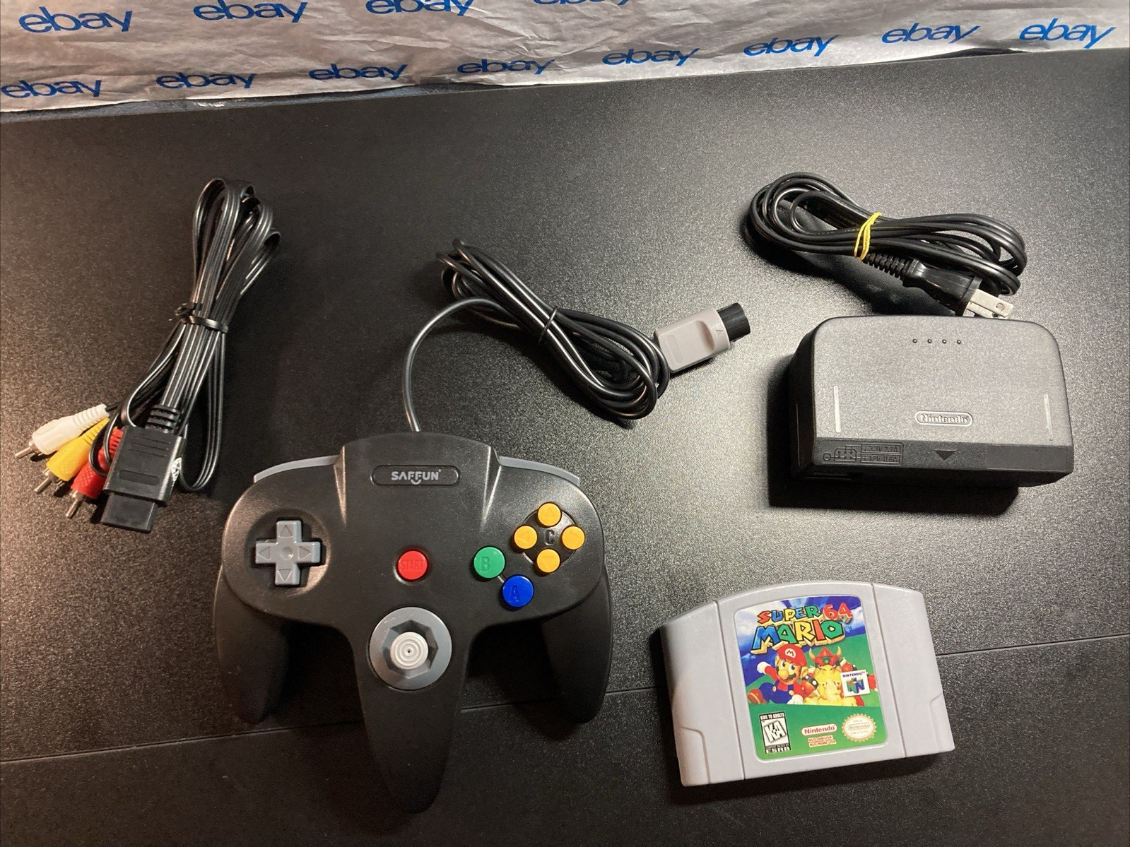 Nintendo 64 N64 Console + Super Mario 64+Controller+Cords
