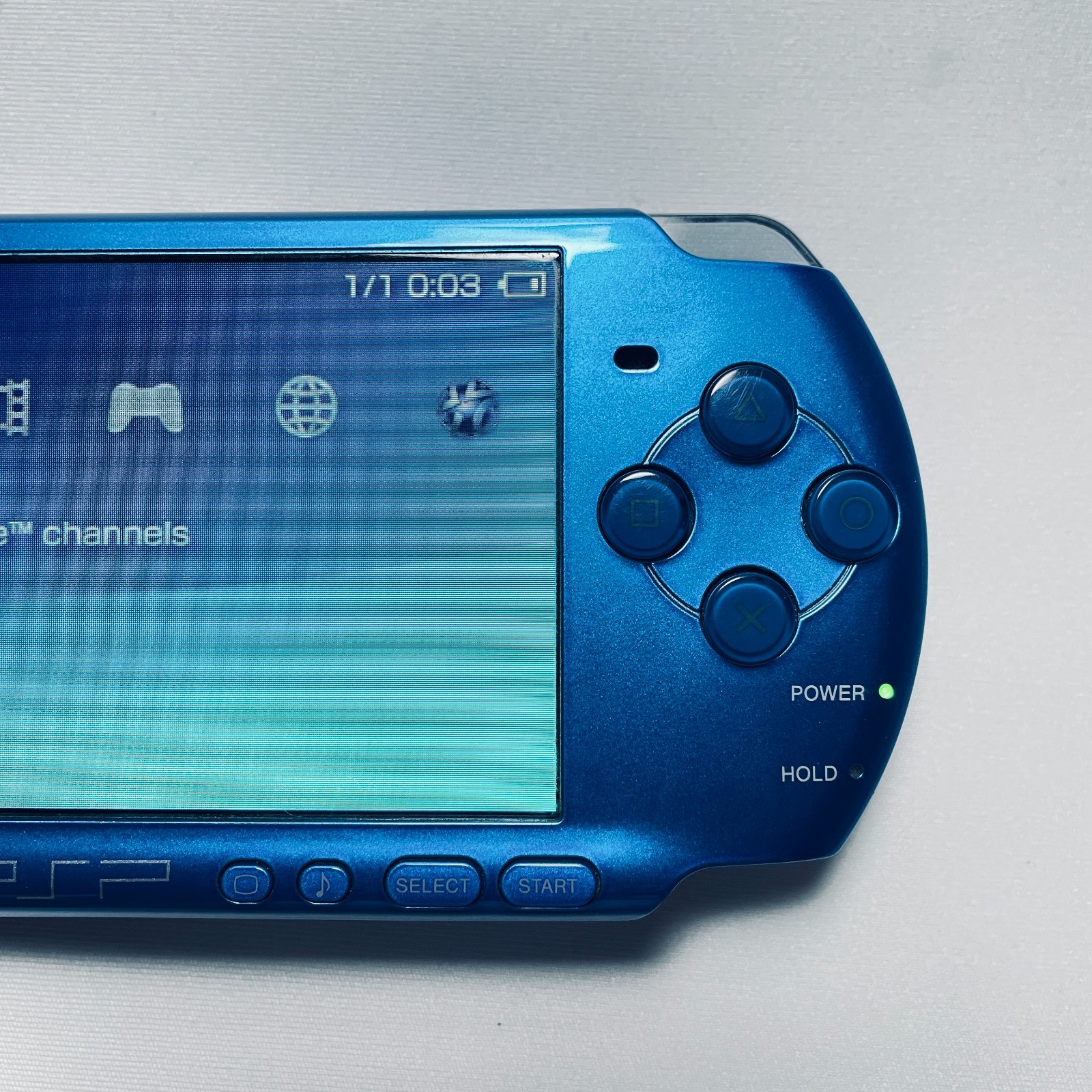 Sony PlayStation Portable PSP-3000 Vibrant Blue Console Japan Working Tested #14