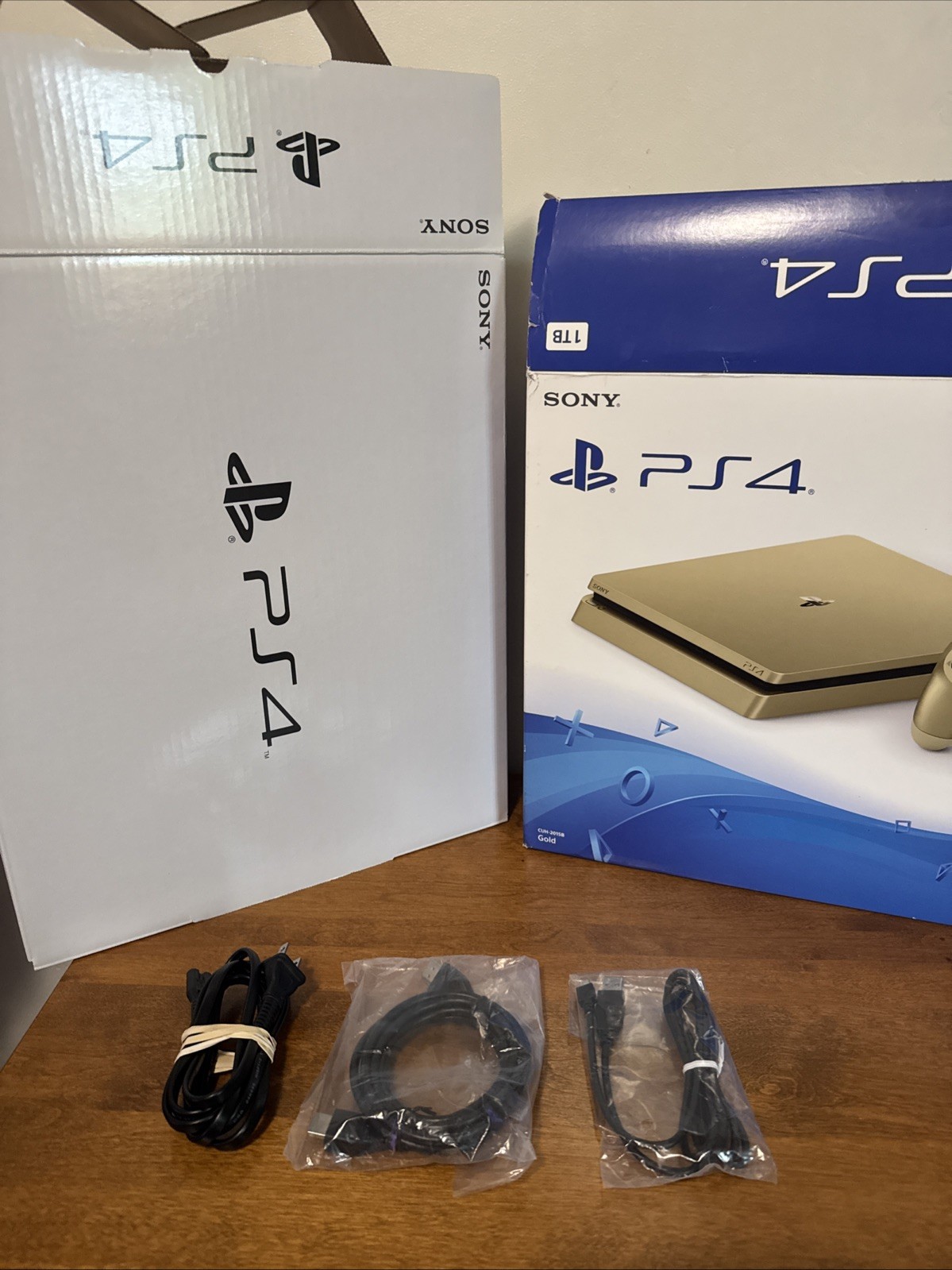 Sony PlayStation 4 Slim Limited Edition 1TB Console -Gold Complete In Box Bundle