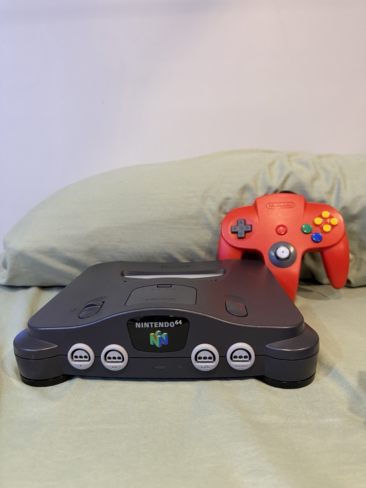 Nintendo 64 Gray Home Console w/ Red Controller, NTSC-U/C, NUS-001(USA)