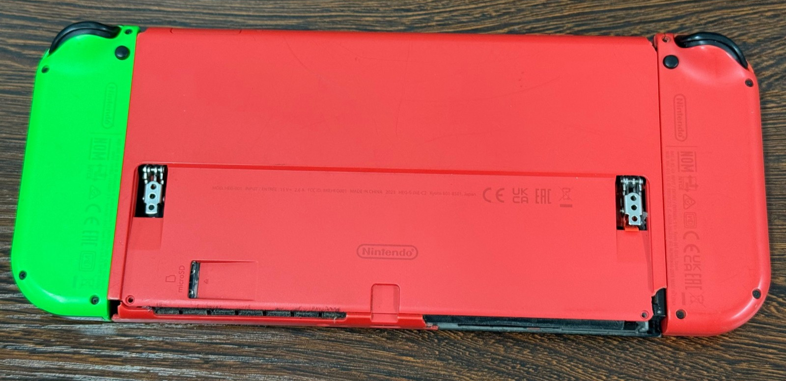 Nintendo Switch OLED – Red Model – Fair Used Cond – Chipped Plastic – Works READ