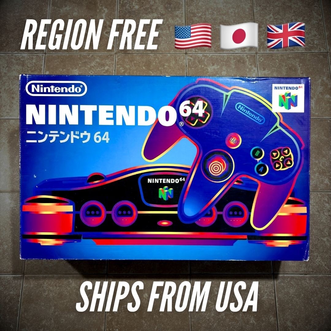 Nintendo 64 Console CIB Japan Region Free Plays USA JPN PAL N64 1 Year Warranty