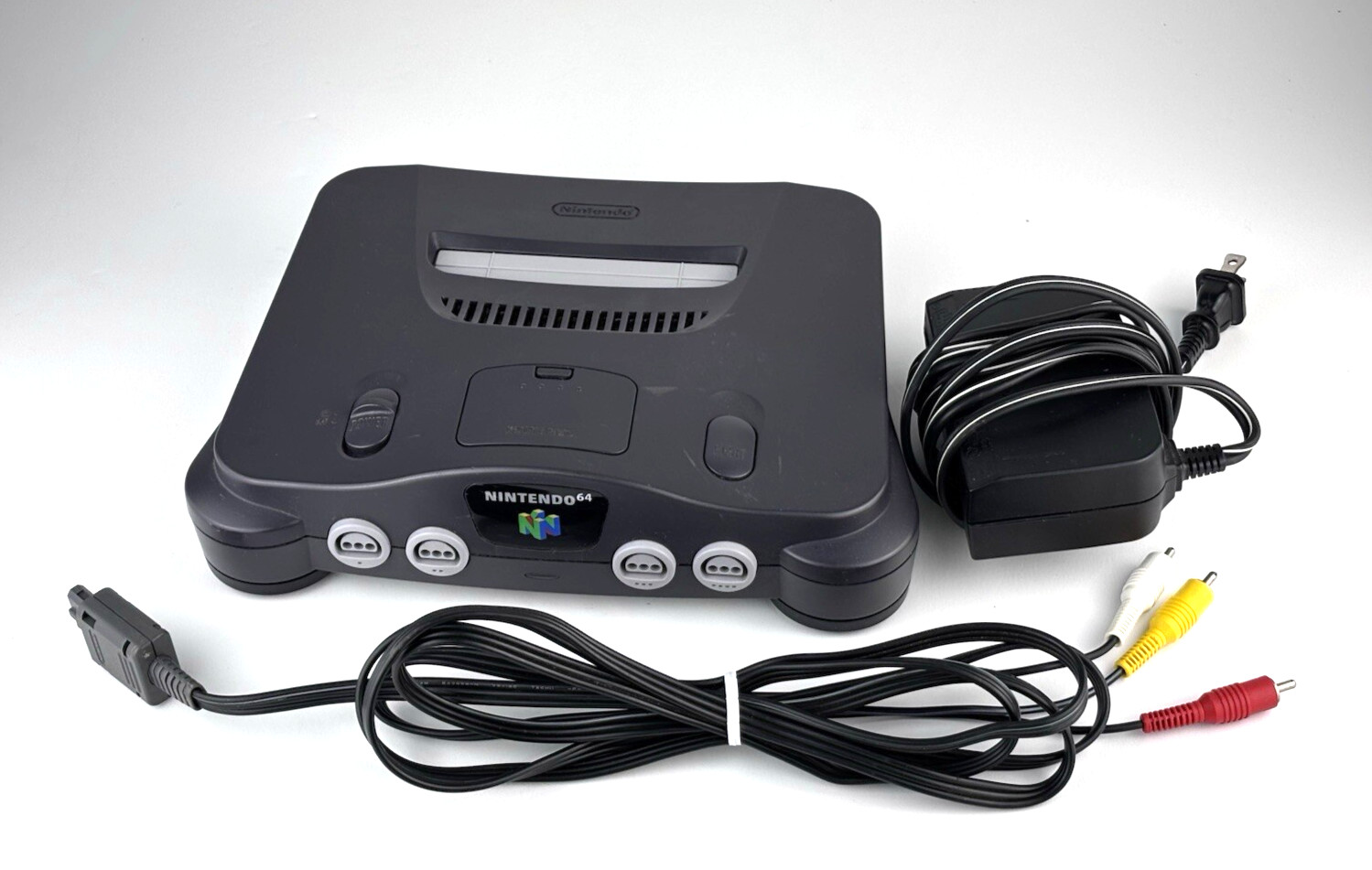 Nintendo 64 Home Console (Black) with Power Cable & AV – Tested