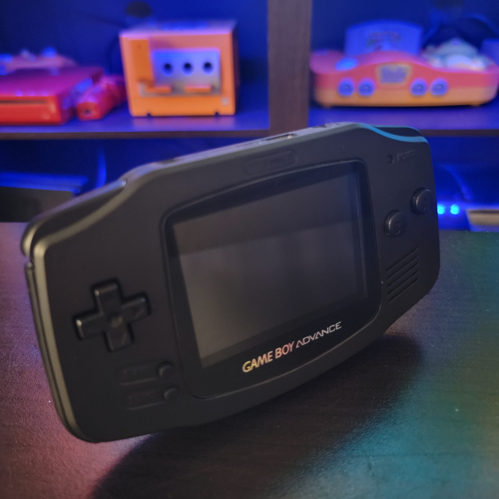 Black Game Boy Advance GBA iPS LCD USB-C 1800 mAh Rechargeable Battery