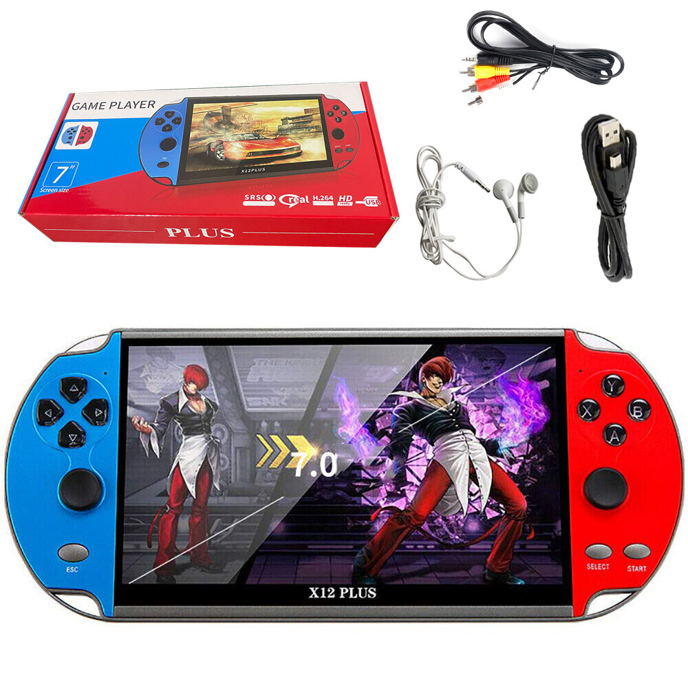 Retro Handheld Games Player X12 Plus Built-in 10000games Portable 7» e-book VX